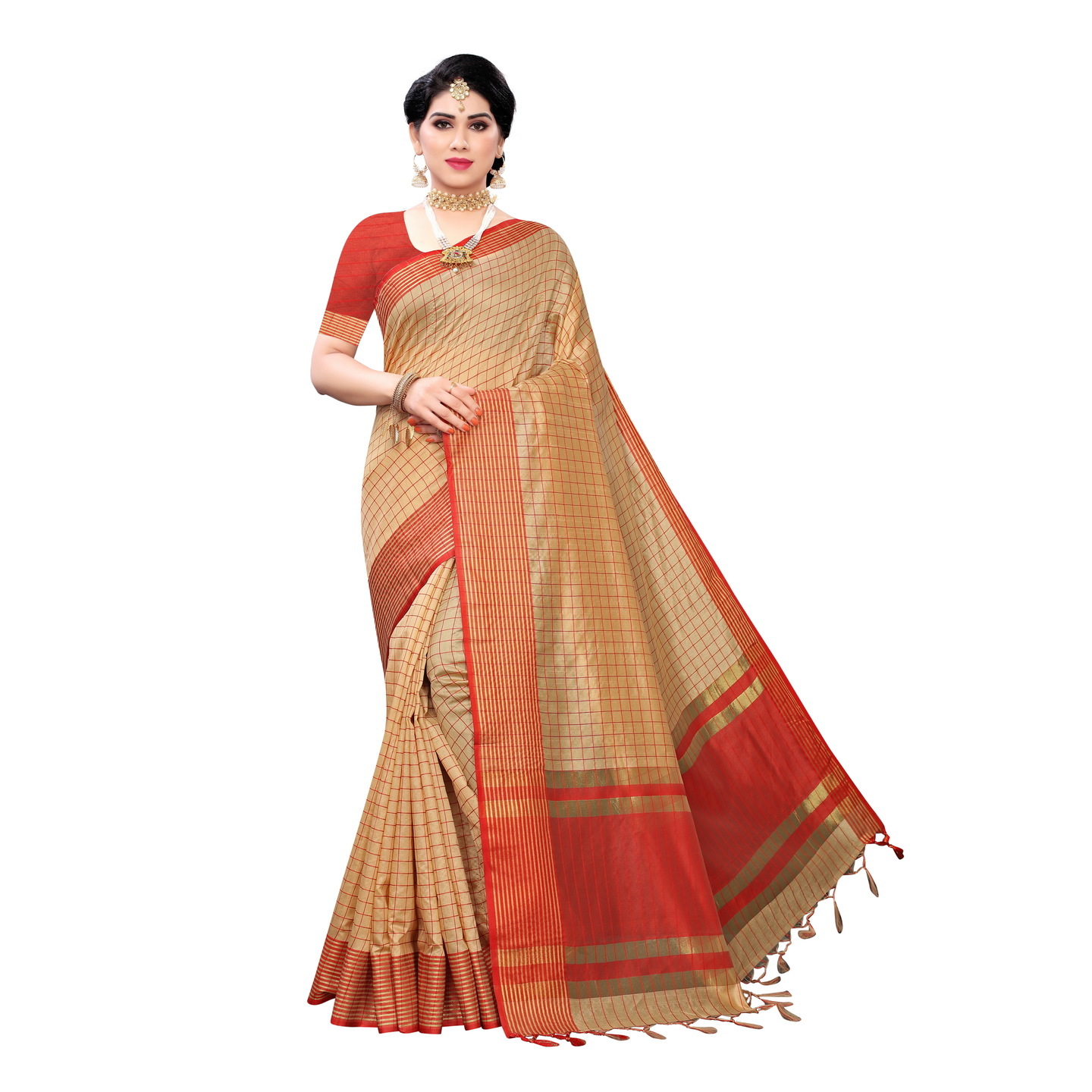 MANIPURI CHIKU COTTON SAREE