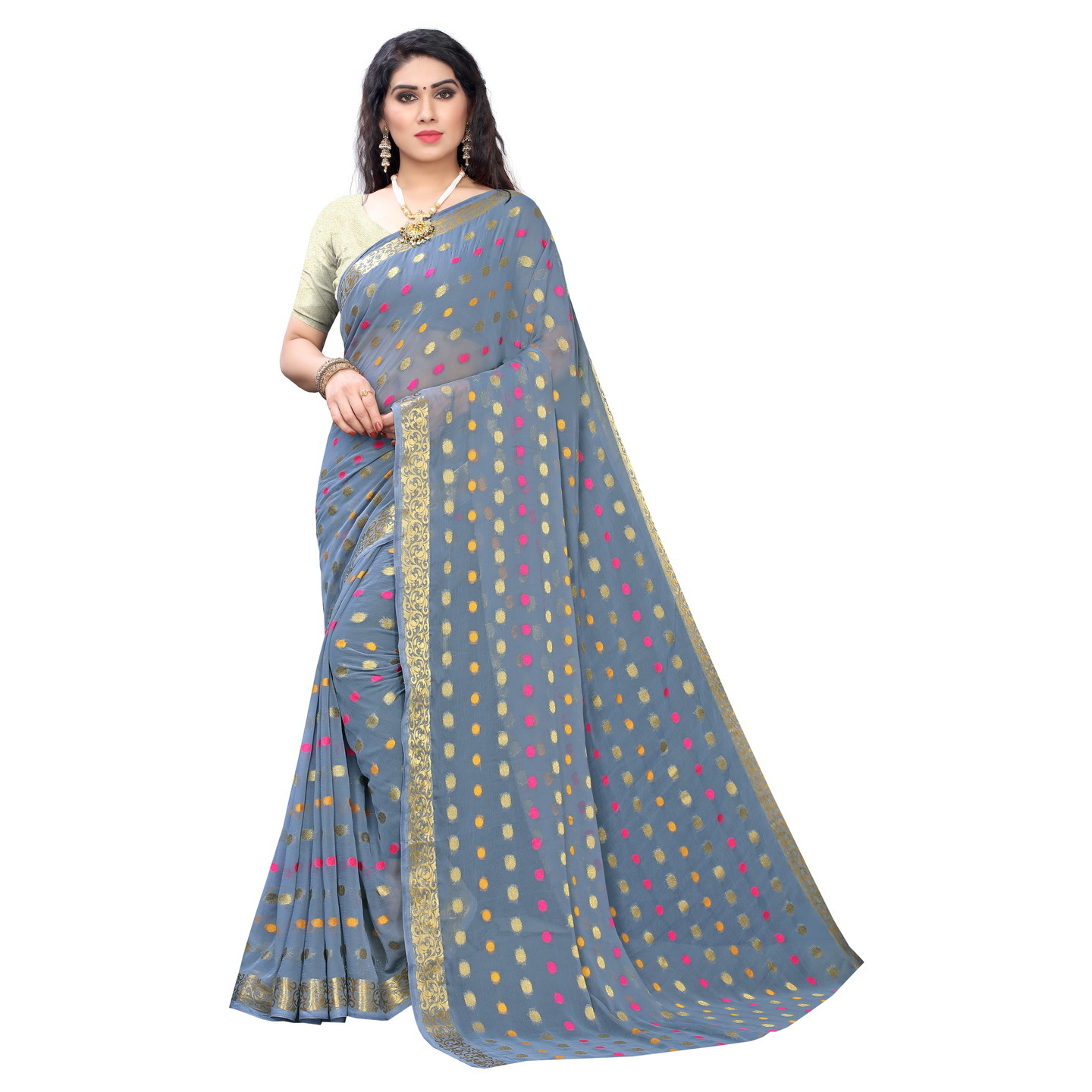JUPITER GREY DESIGNER SAREE