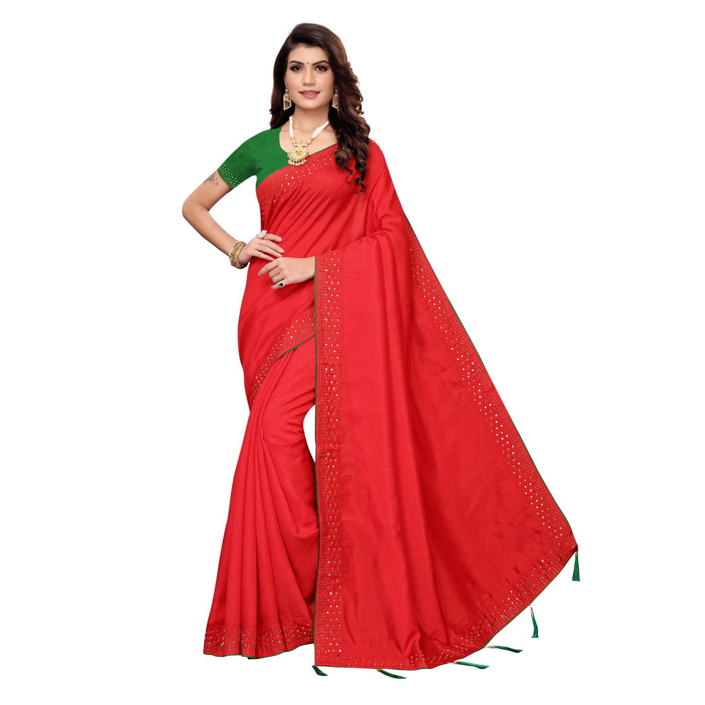 DESIGNER KHATLI RED SAREE