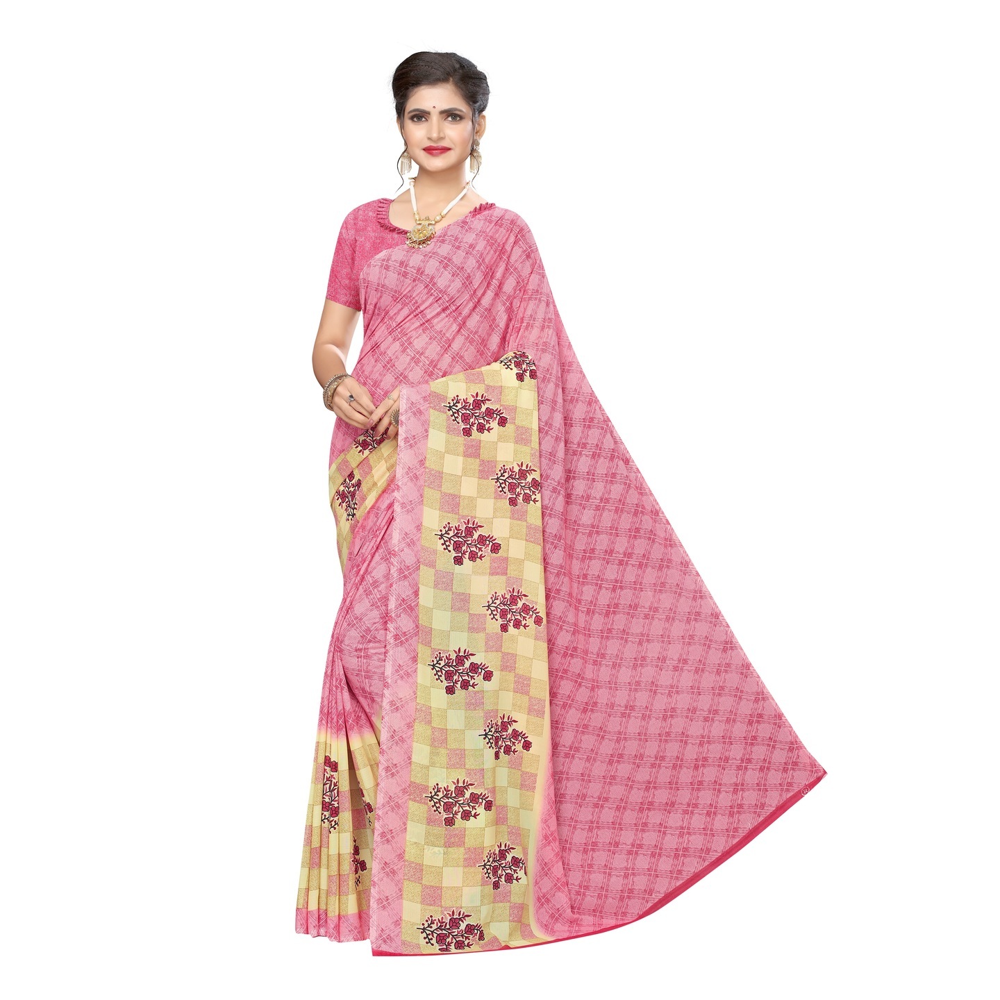 Beautiful Printed Georgette Saree with Blouse Piece