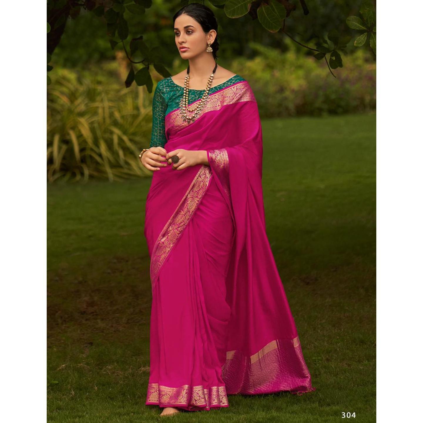 LT Fabrics Mishka Viscose with Fancy Blouse Saree