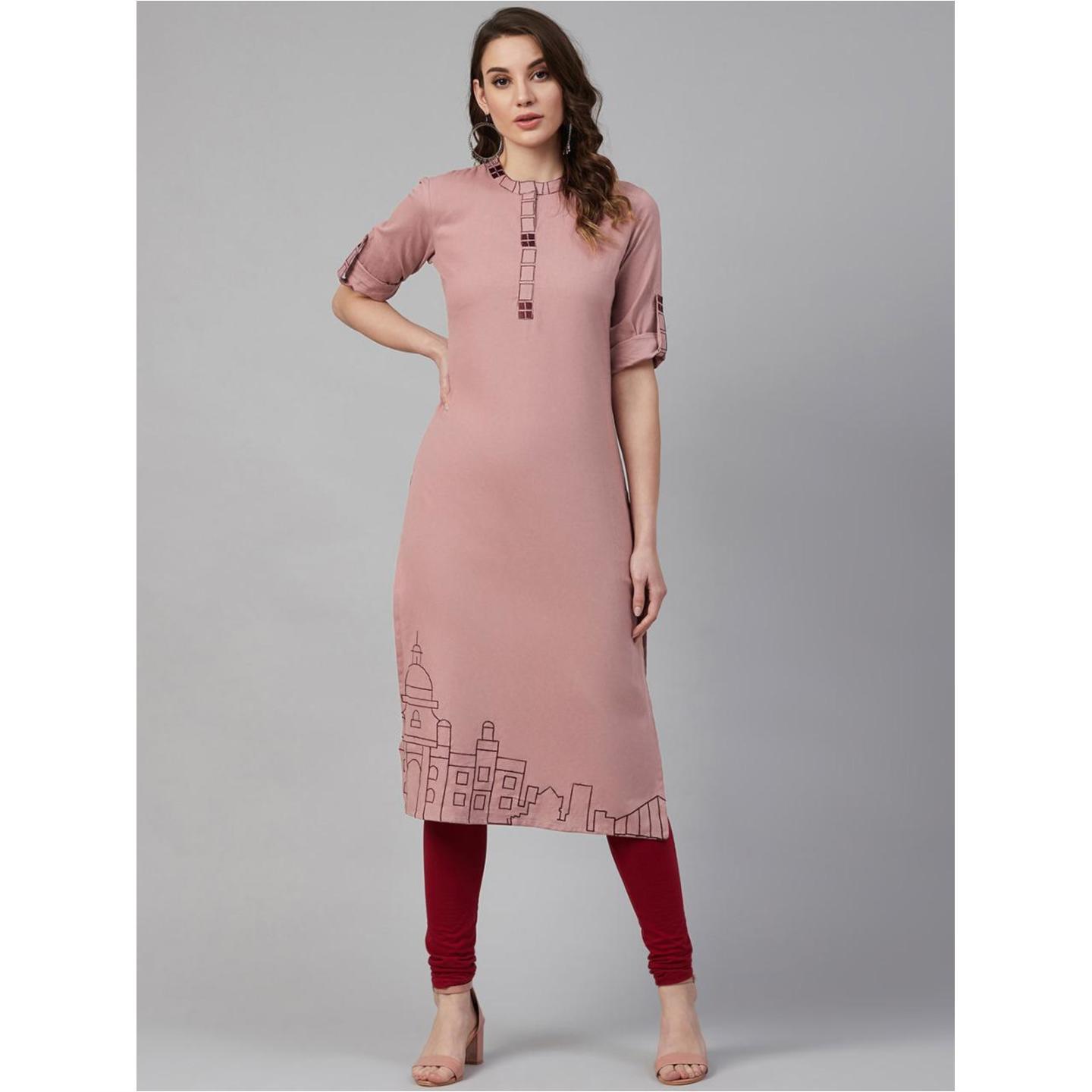Jaipuri Chardiwari  Embroidered Kurta