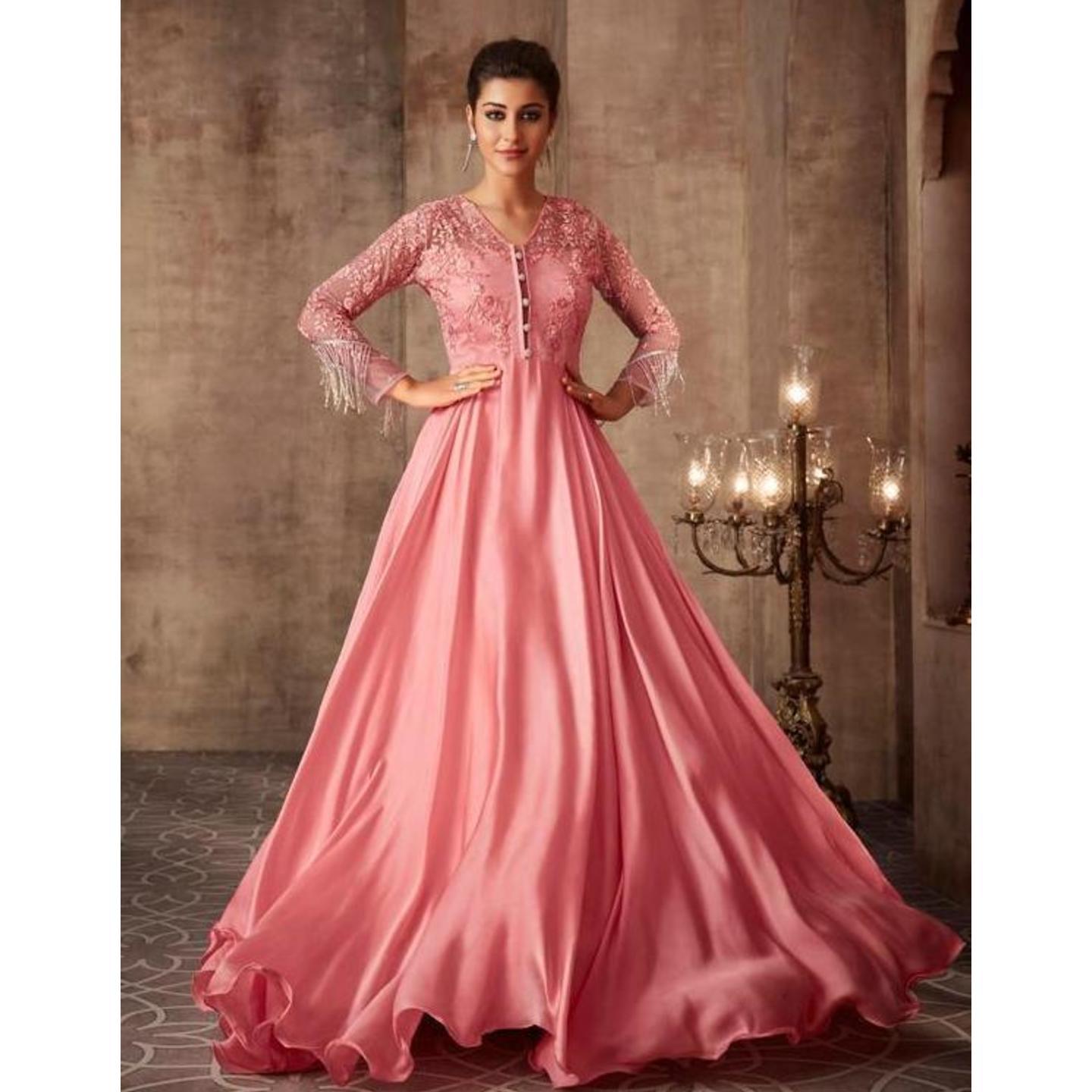 DESIGNER MOHINI GLAMOUR PINK GOWN