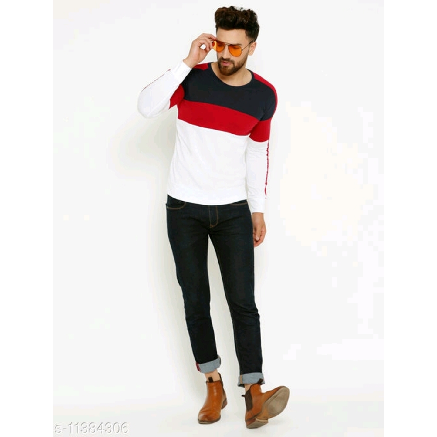 GESPO MULTI-COLOURED BLOCK T-SHIRT