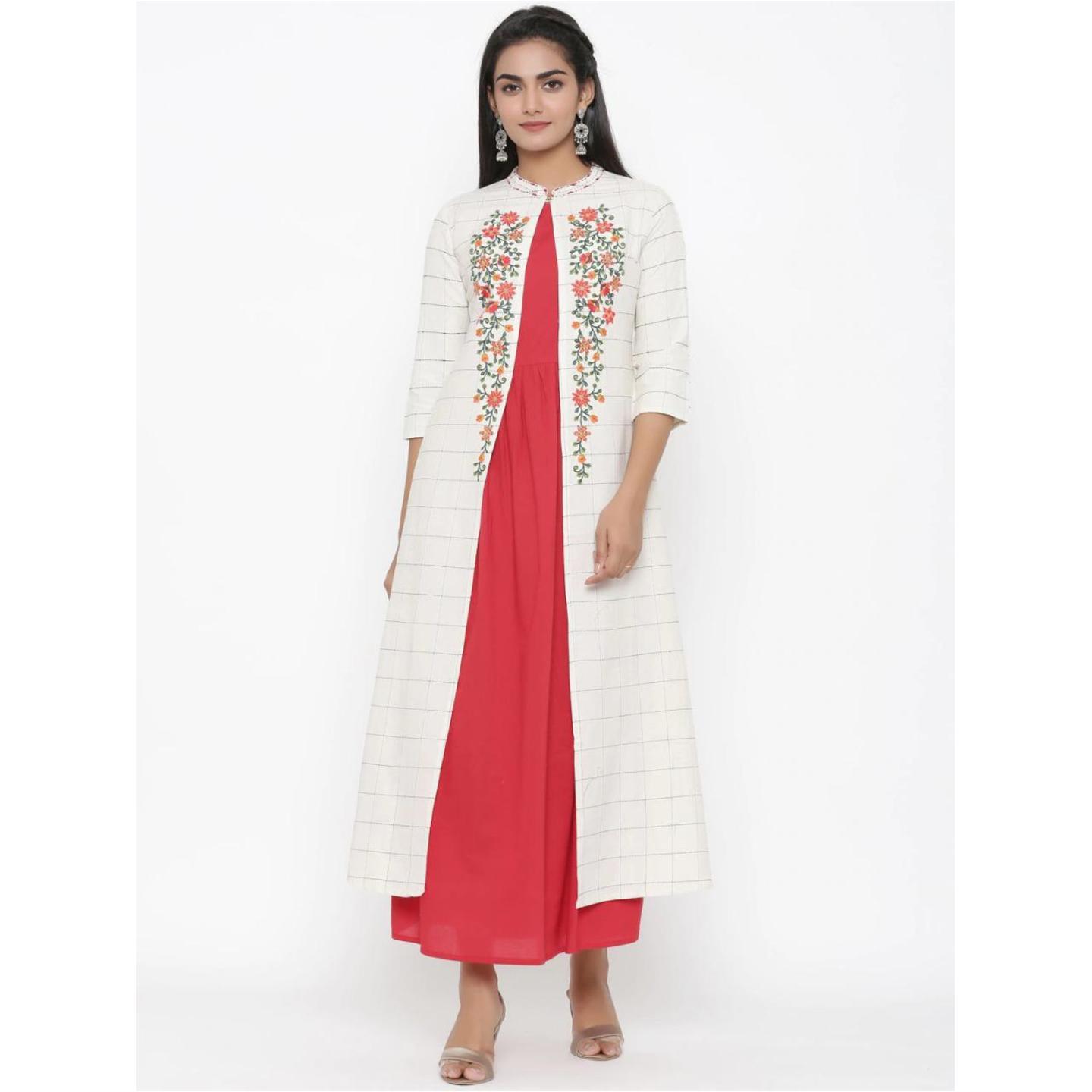 Jaipuri A-Line Kurta with Jacket