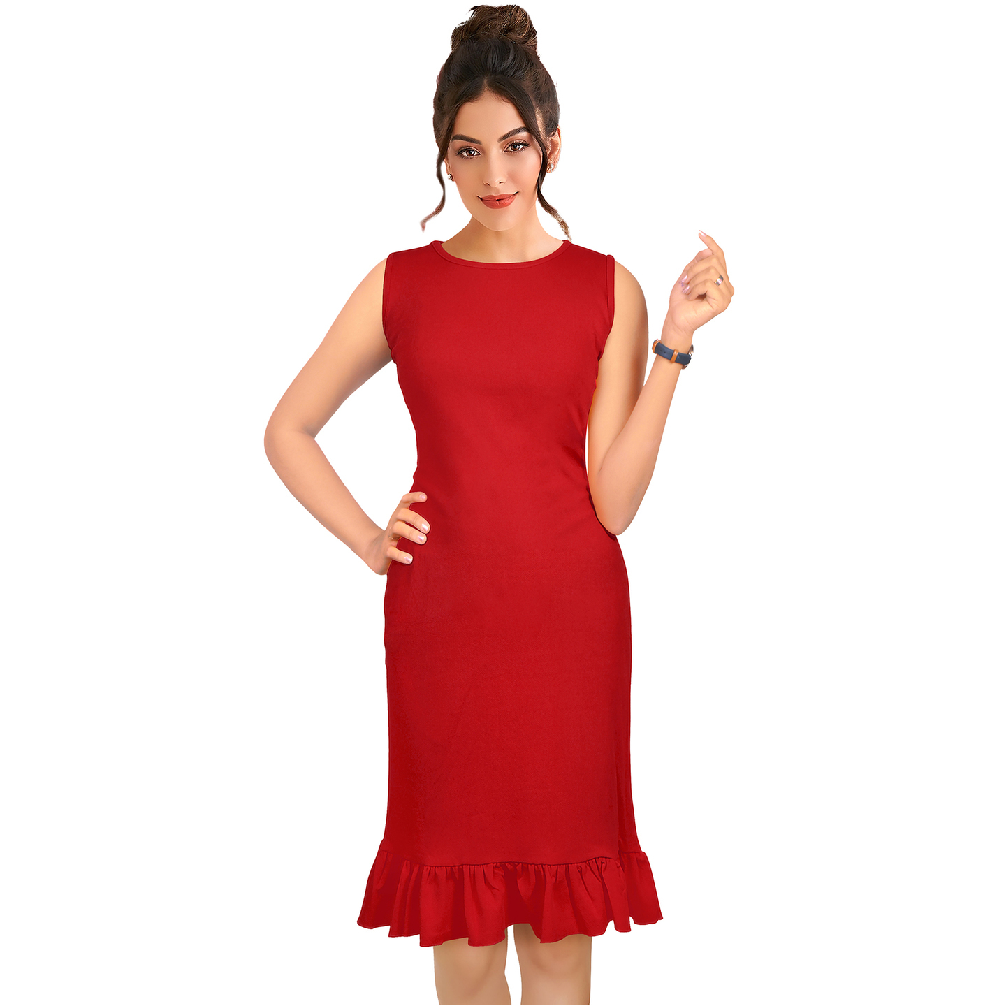ELEGANT RED WESTERN DRESS