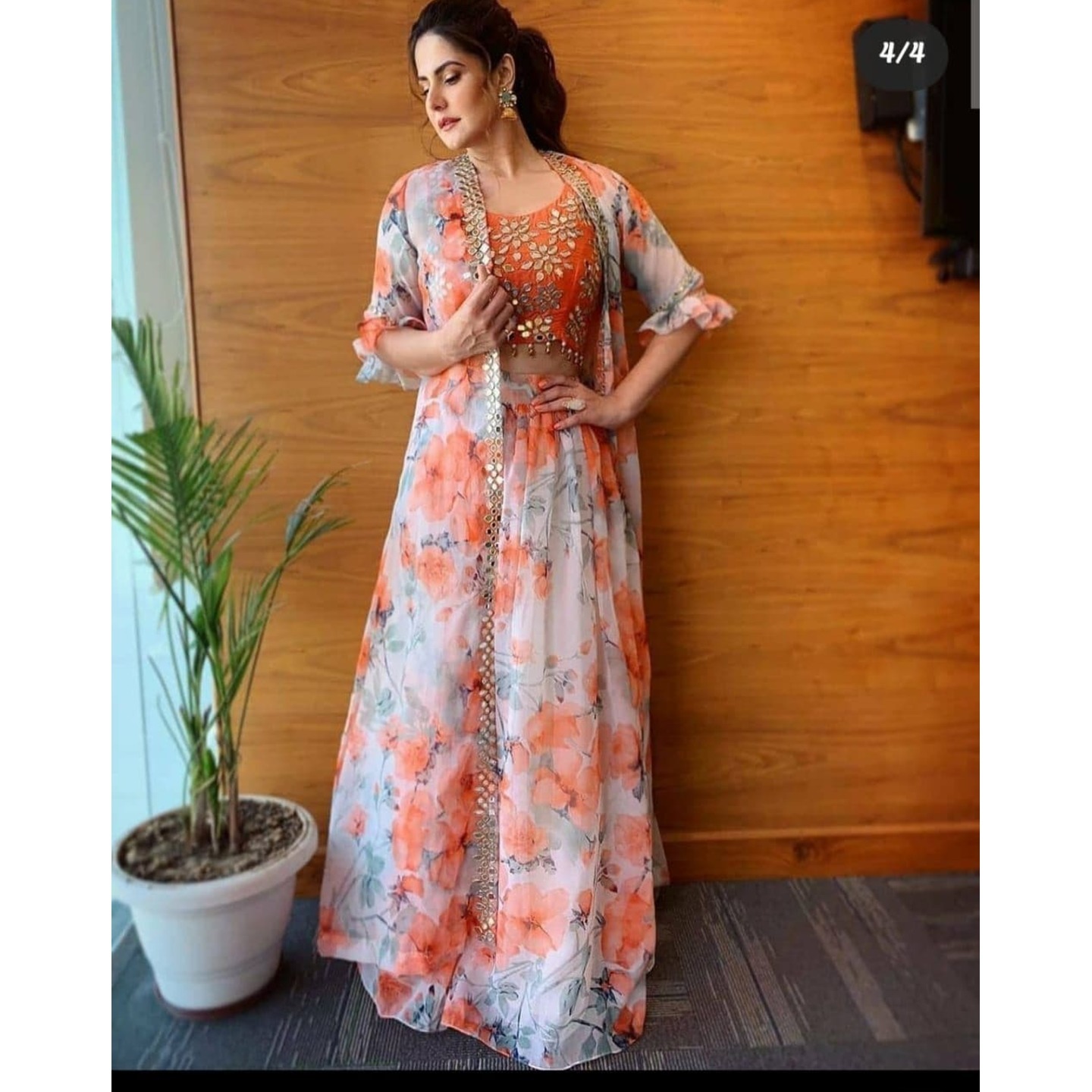 GEORGEOUS INDO-WESTERN ORGANZA LEHENGA