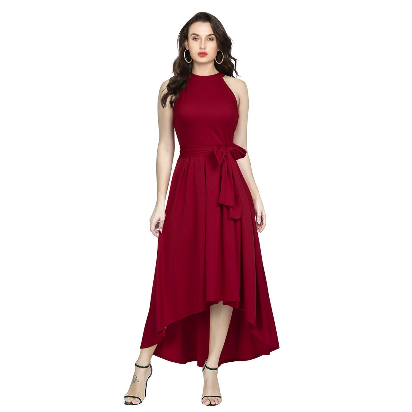 DESIGNER DELTIN MAROON GOWN