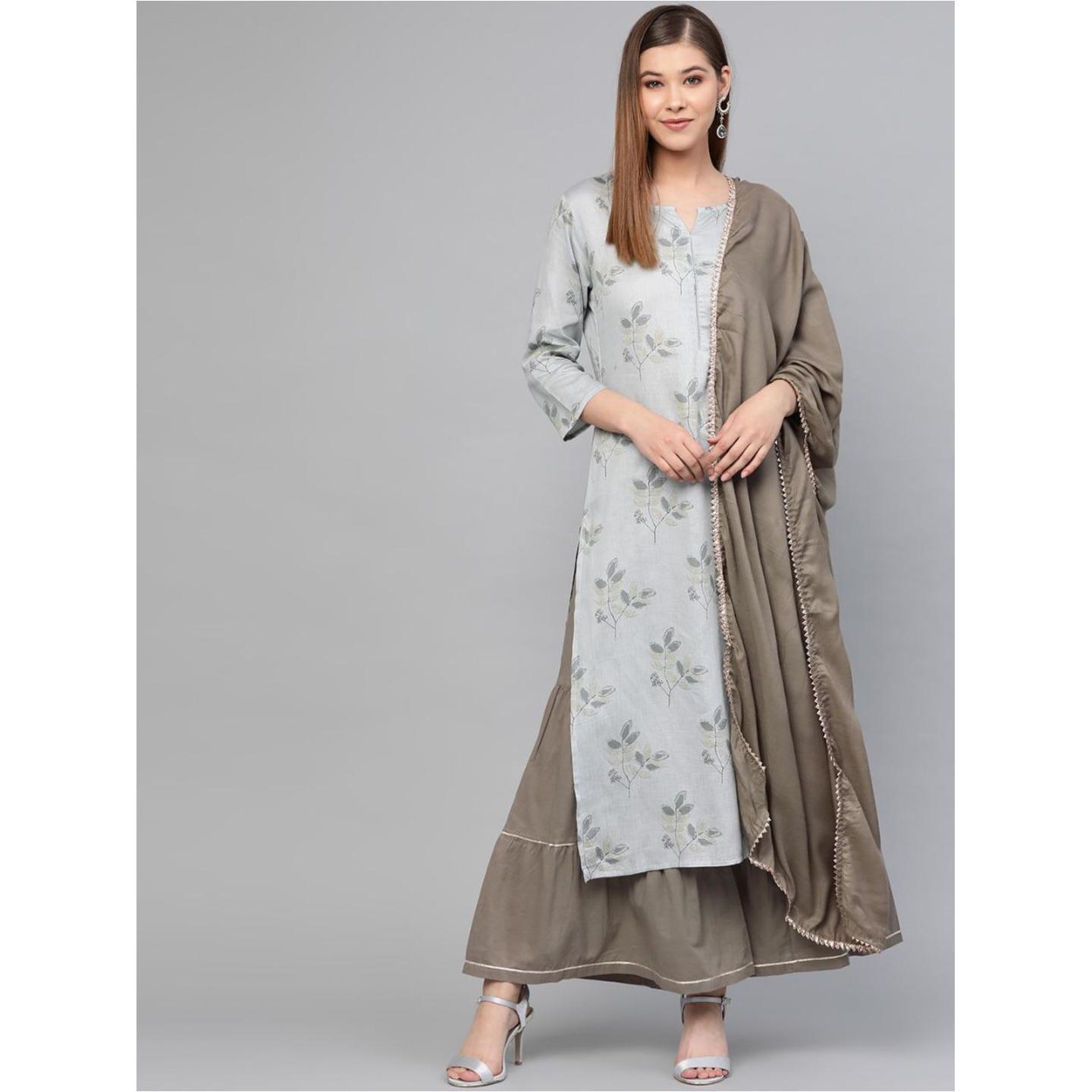 Jaipuri Kurta with Sharara and Dupatta
