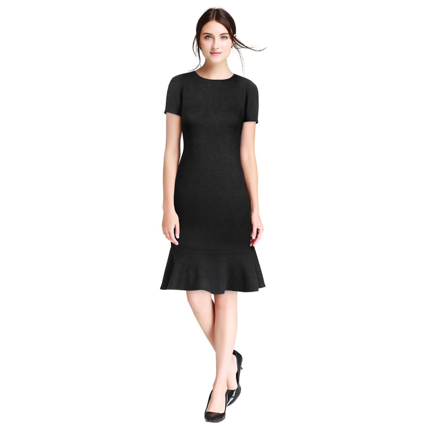BOLD BLACK SKATER DRESS