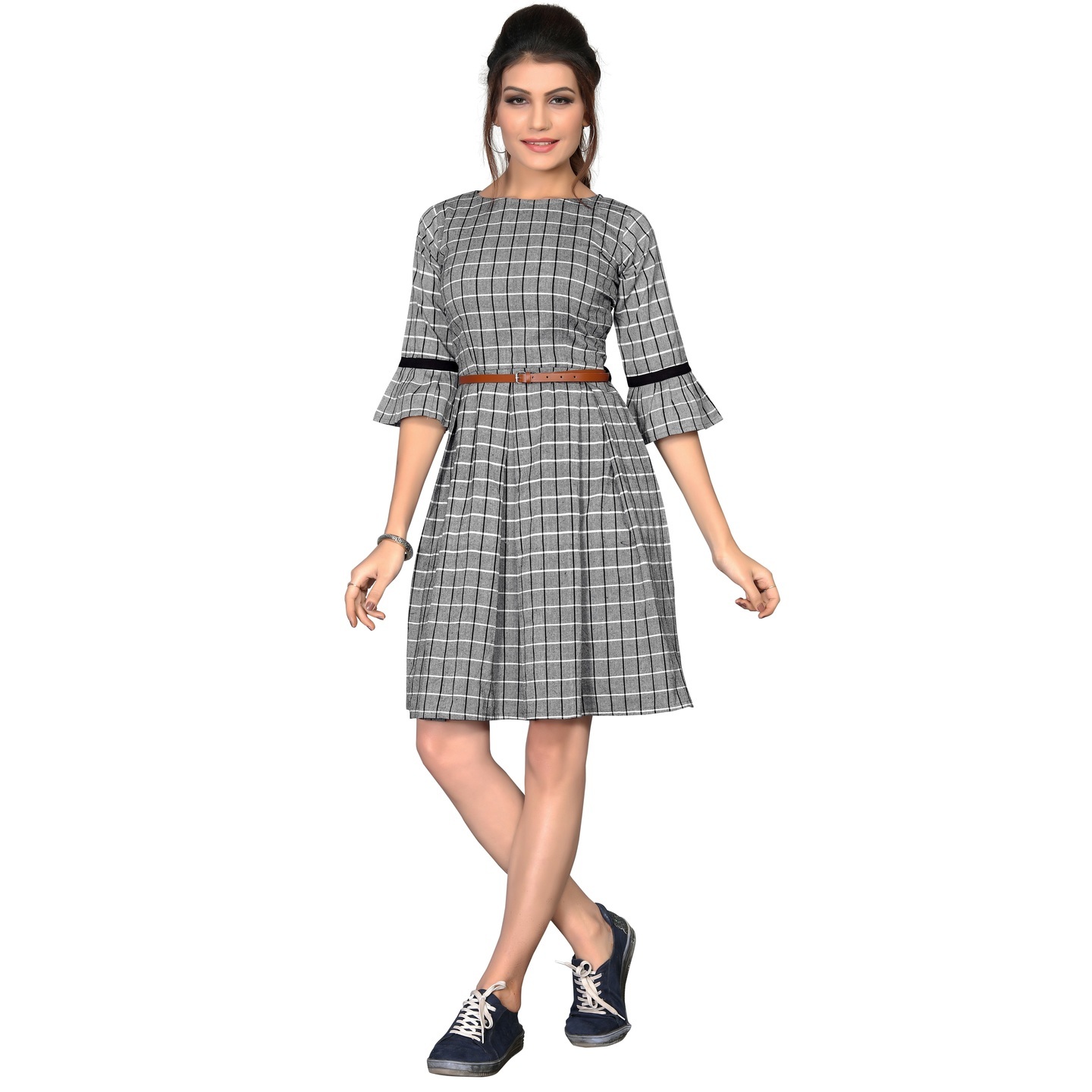 TRENDY COTTON KURTIS WITH BELT