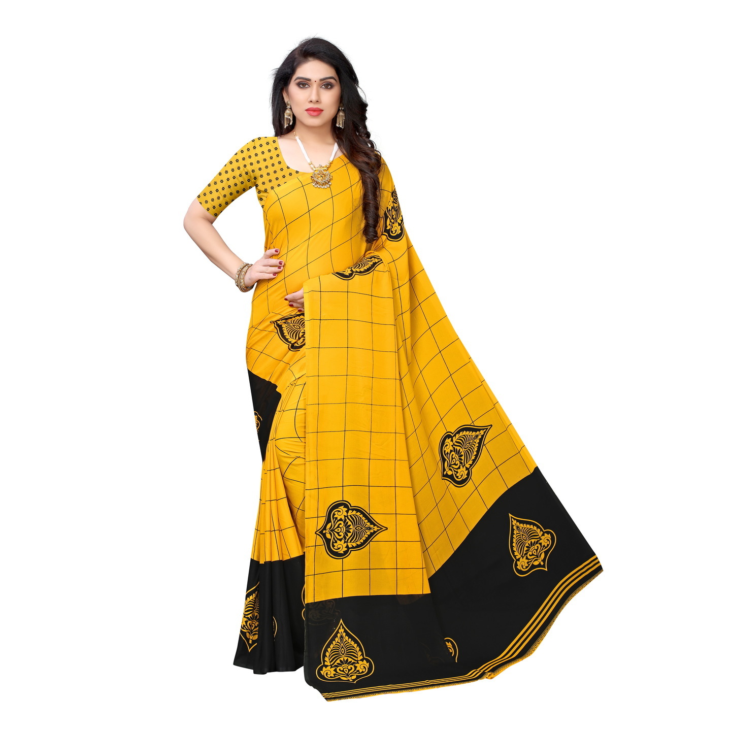 Beautiful Printed Georgette Saree with Blouse Piece