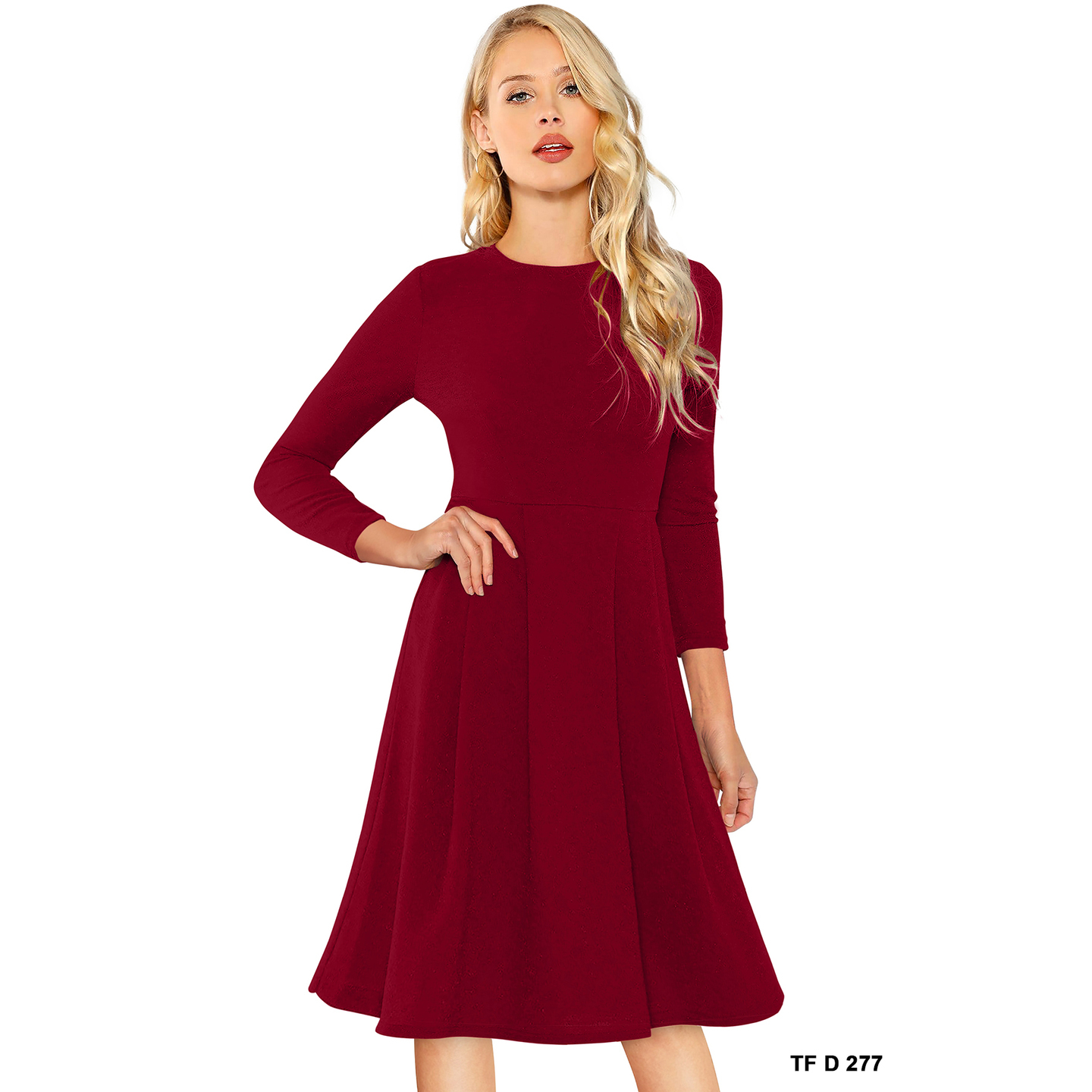 BEAUTIFUL MAROON SKATER DRESS