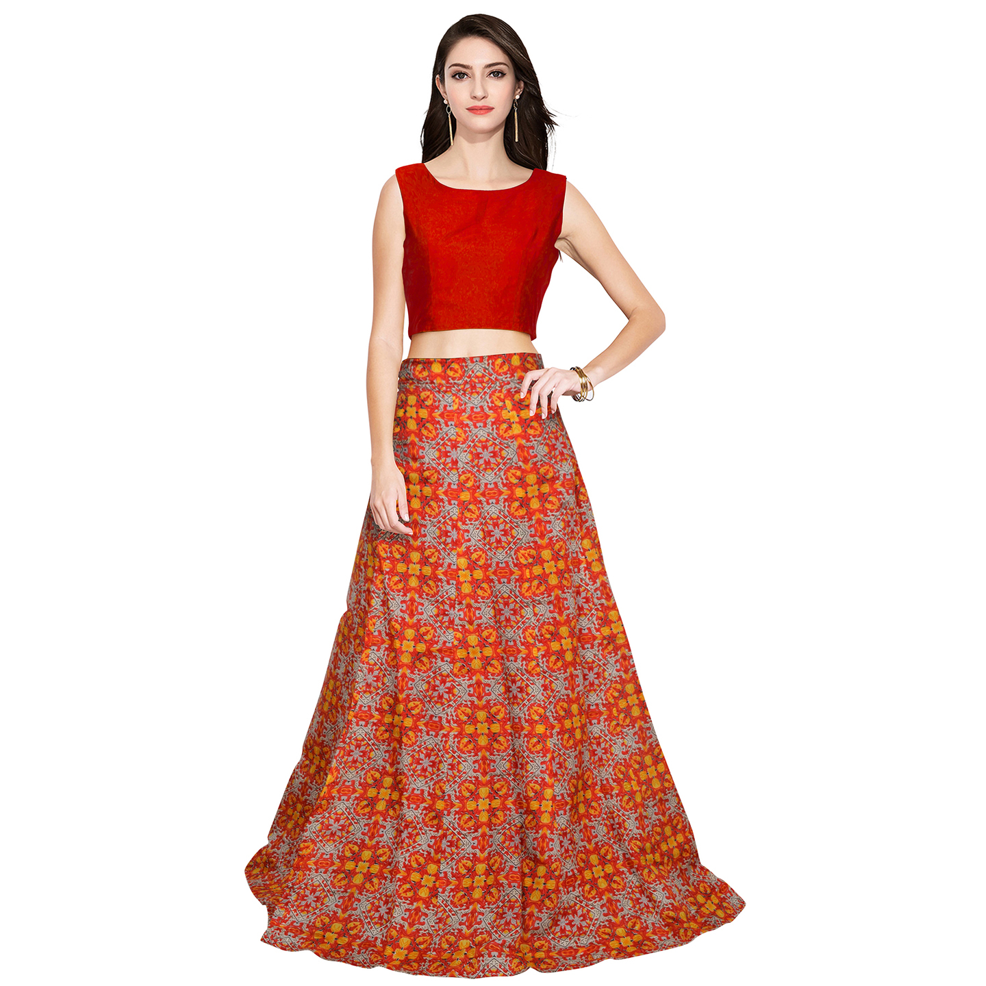 FIRE PRINTED LEHENGAS