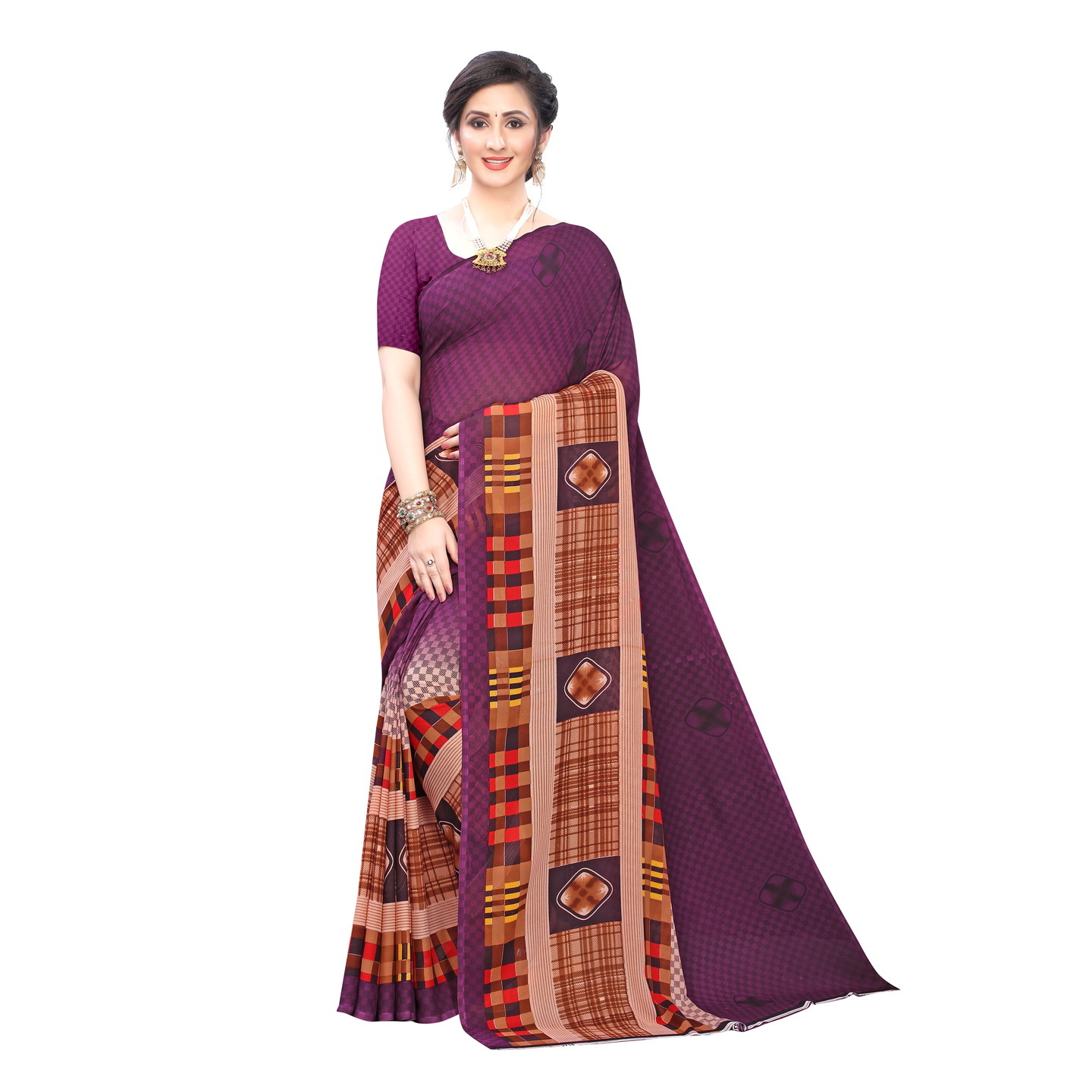 Beautiful Printed Georgette Saree with Blouse Piece