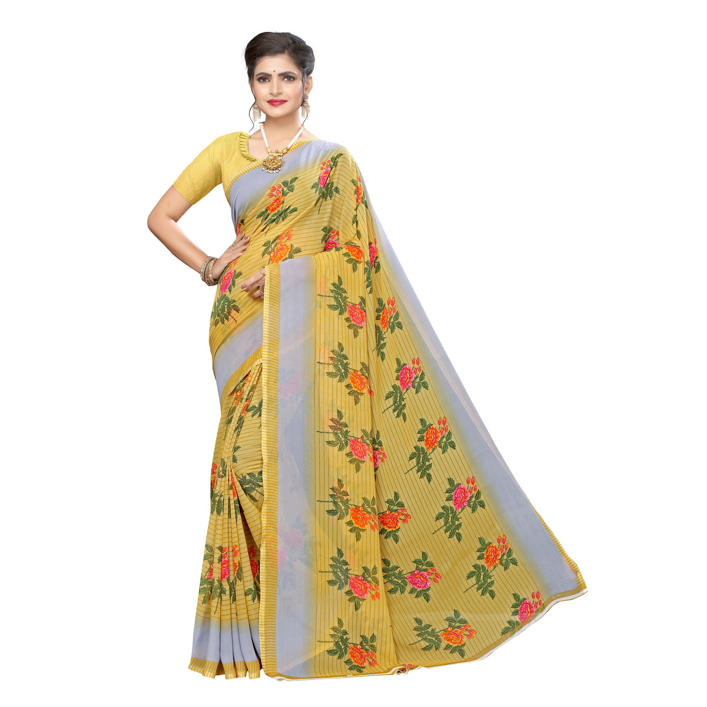Beautiful Printed Georgette Saree with Blouse Piece