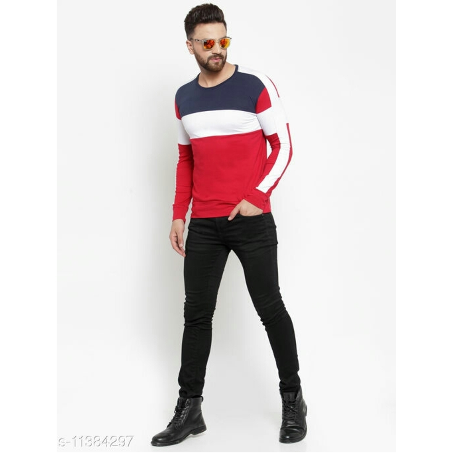 GESPO MULTI-COLOURED BLOCK T-SHIRT