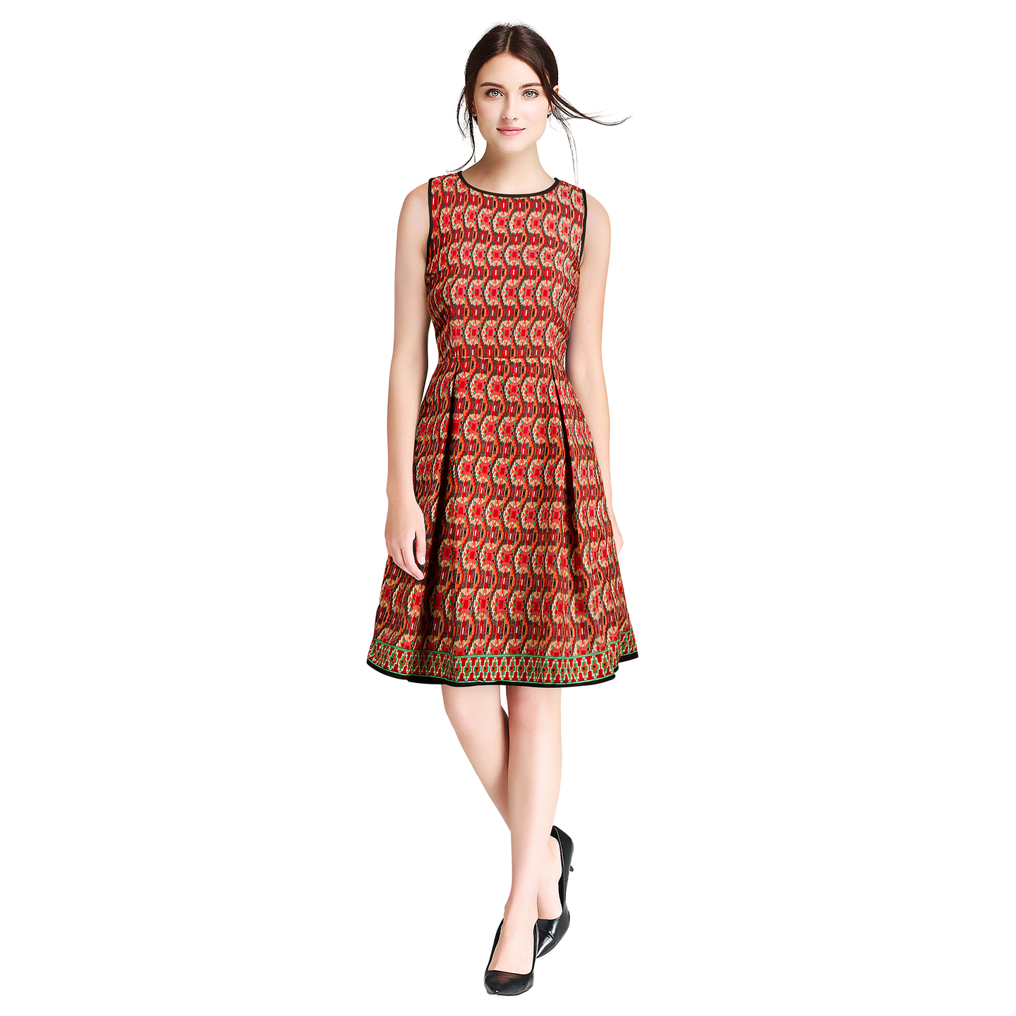 ISHA SKATER DRESS RED