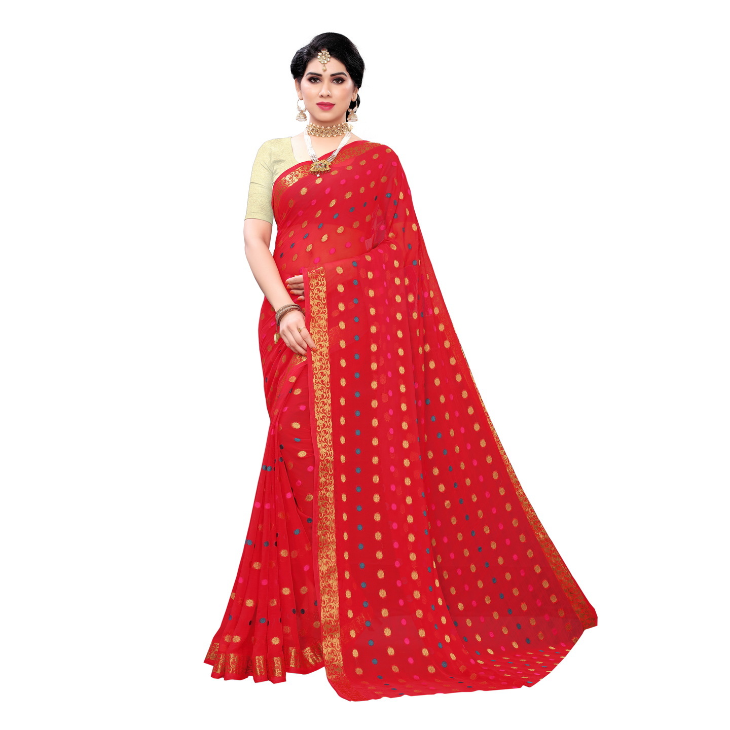 JUPITER RED DESIGNER SAREE