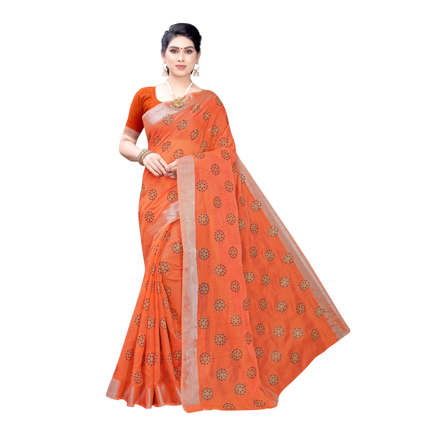 RUBINA DESIGNER ORANGE SAREE