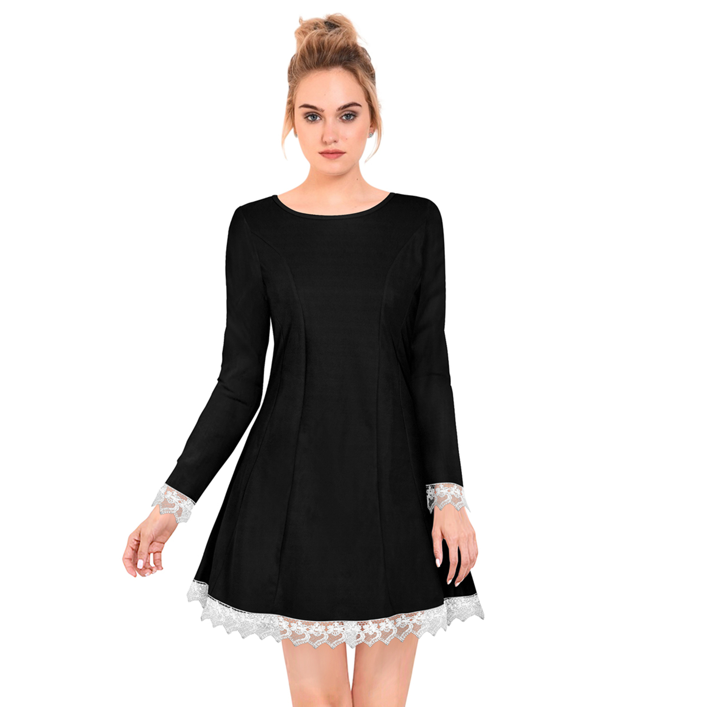 ISHA SKATER BLACK DRESS