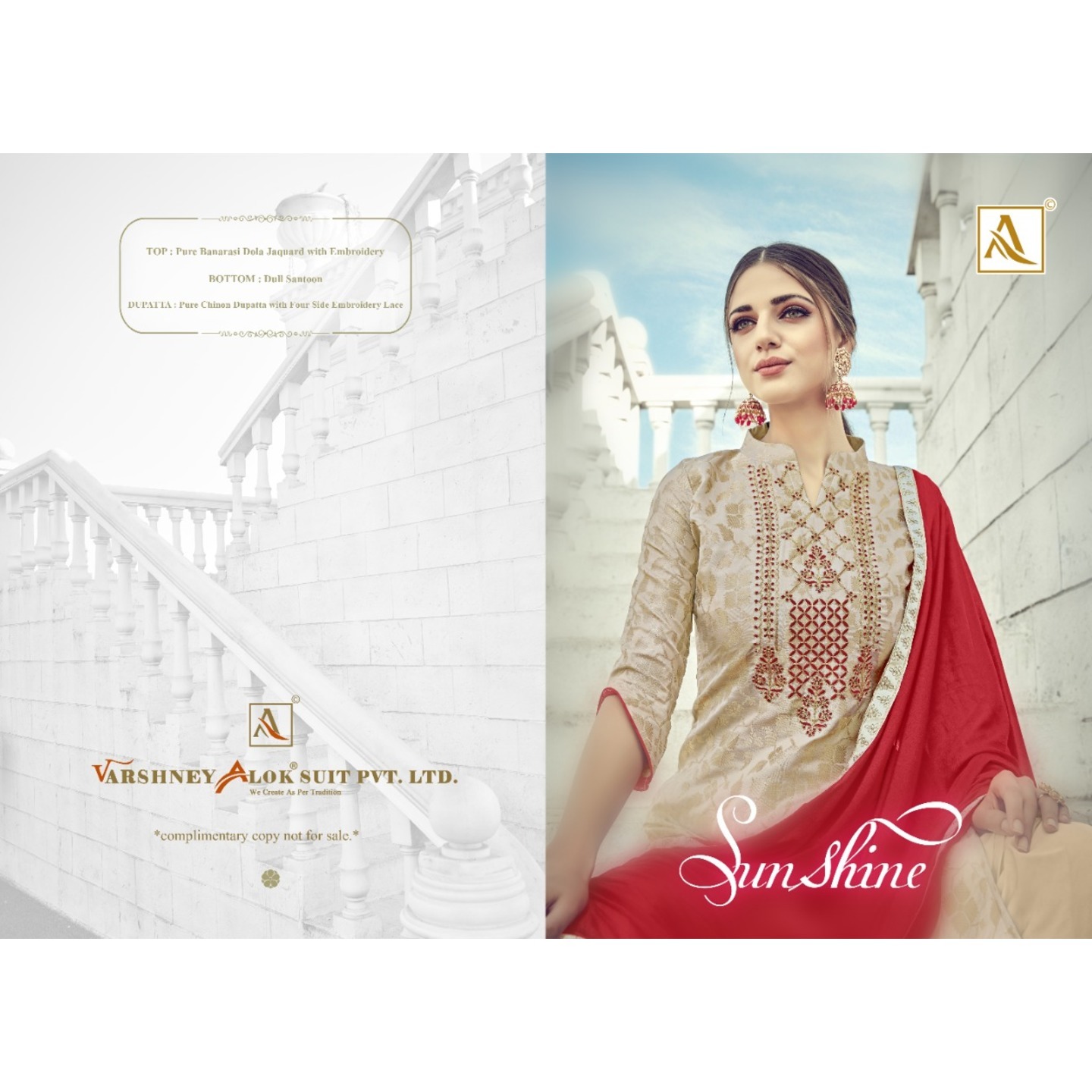 ALOK SUIT SUNSHINE - Incredible Banarasi Embroidery Collection