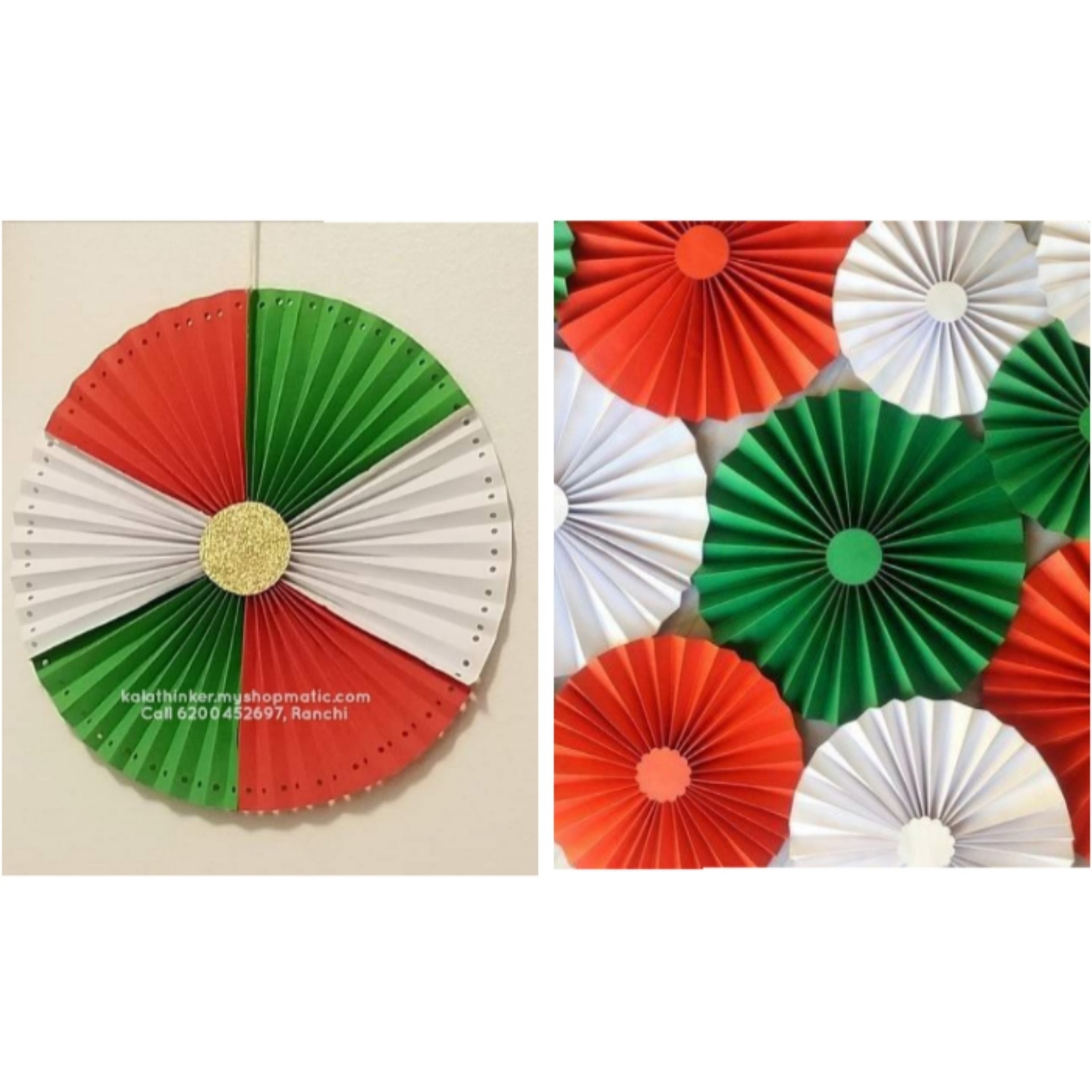 50 pcs paper fan 