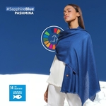 Sapphire Blue Pashmina UNSDG14 LifeBelowWater