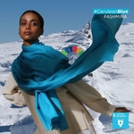 Cerulean Blue Pashmina UNSDG6 CleanWaterAndSanitation
