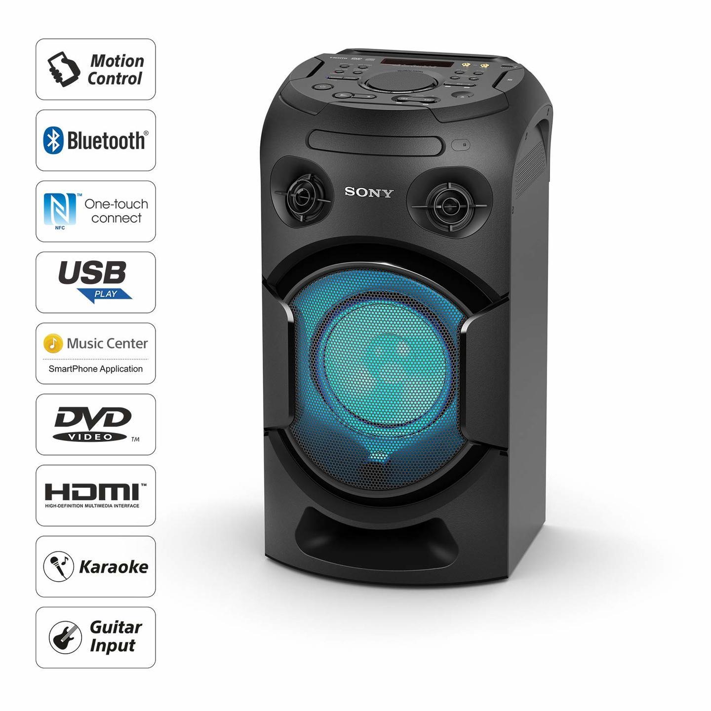 Sony MHC-V21D High Power Portable Party System Black