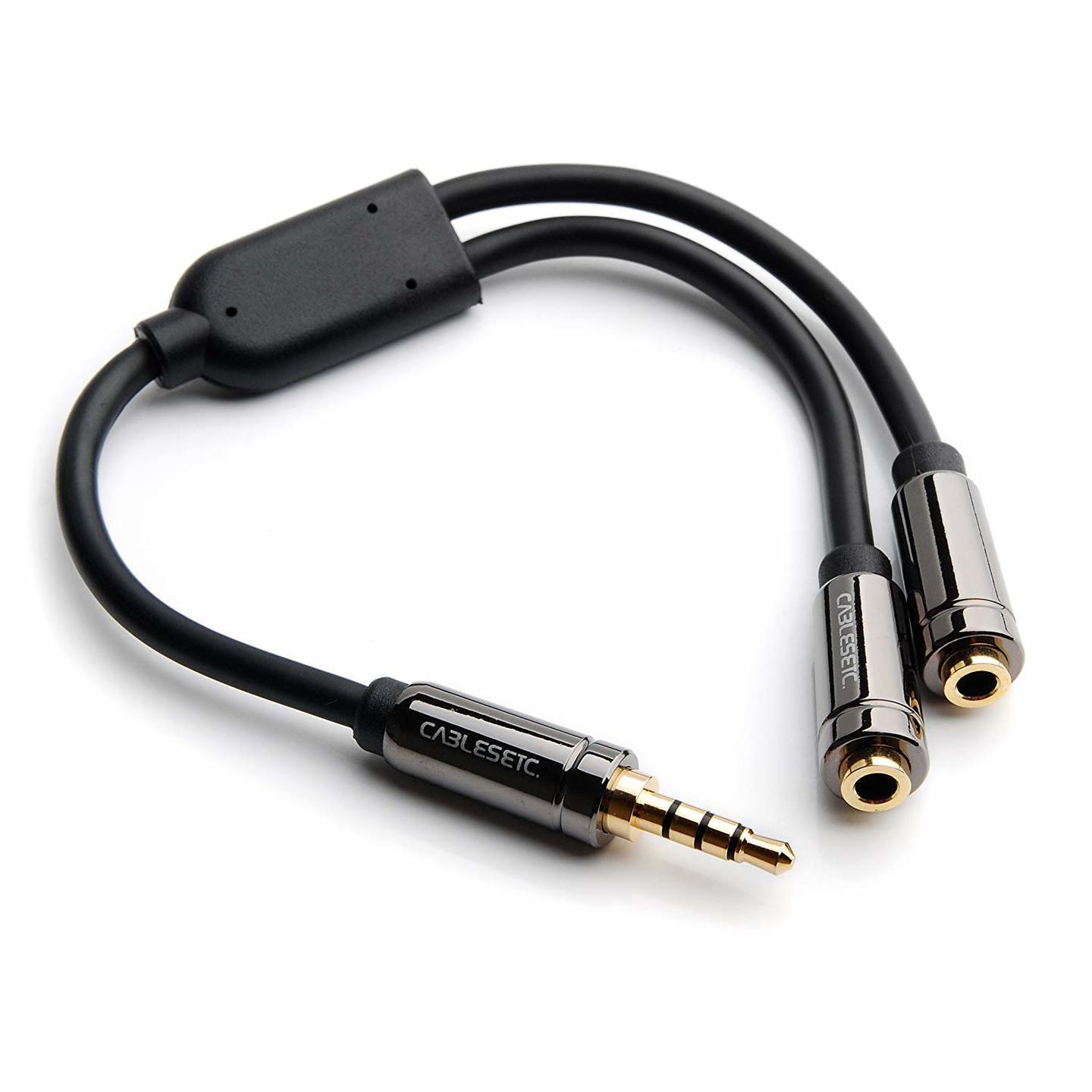 CABLESETC Universal Pro 3.5mm Pro Series Audio DuplicatorSplitter