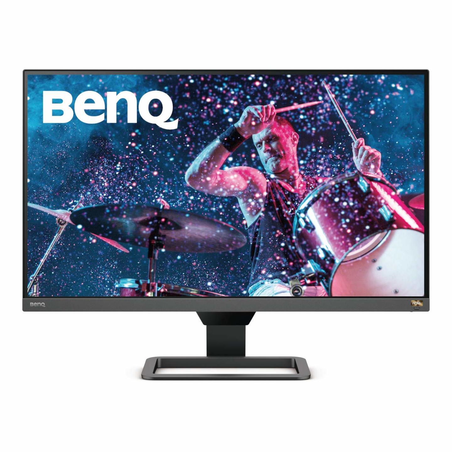 BenQ EW2780Q 27-Inch 2K QHD HDRi Entertainment Monitor, IPS, HDMI, DP, 2560x1440, sRGB 99%, Built-in Speakers, Anti-Glare, Flicker-Free, Bezel-Less, ePaper Mode, B.I.+, Eye-Care (Metallic Grey/Black)