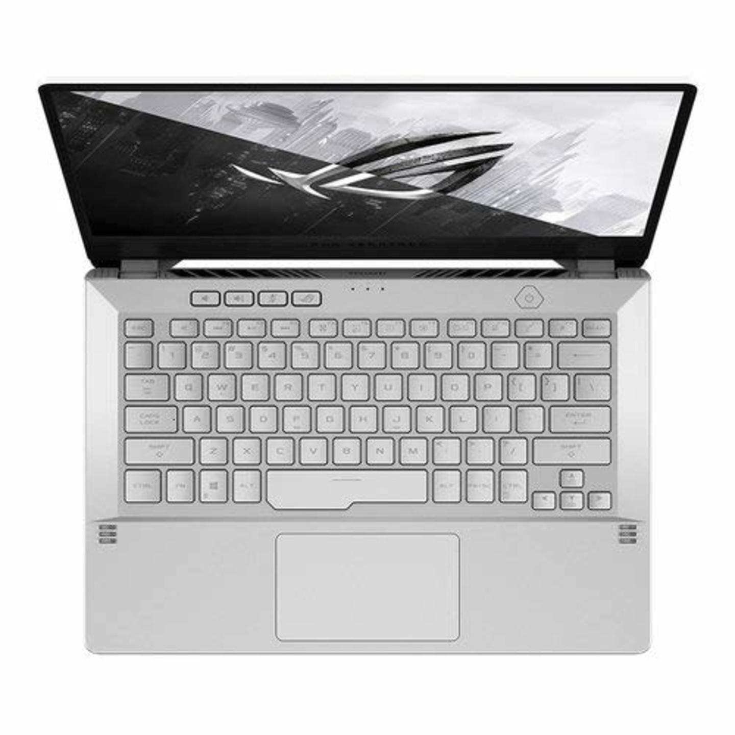 Asus ROG Zephyrus G14 GA401II-HE155TS Moonlight White- Anime MatrixR7-4800HS/ GTX1650Ti-4GB/ 16GB / 512G SSD/ 14.0 FHD-120hz/ Backlit/ WIFI6/ 76Wh/ WIN10/ / Sleeve /Office 2019