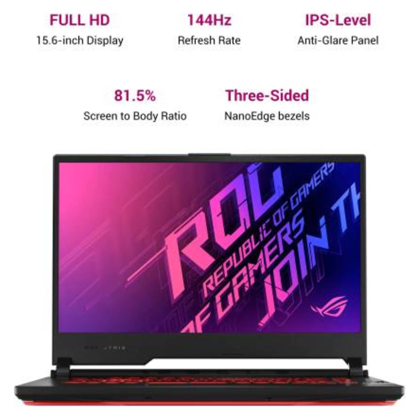 ASUS ROG Strix G15 Core i5 10th Gen - (8 GB/1 TB SSD/Windows 10 Home/4 GB Graphics/NVIDIA GeForce GTX 1650 Ti/144 Hz) G512LI-HN059T Gaming Laptop  (15.6 inch, Black Plastic, 2.3 kg)