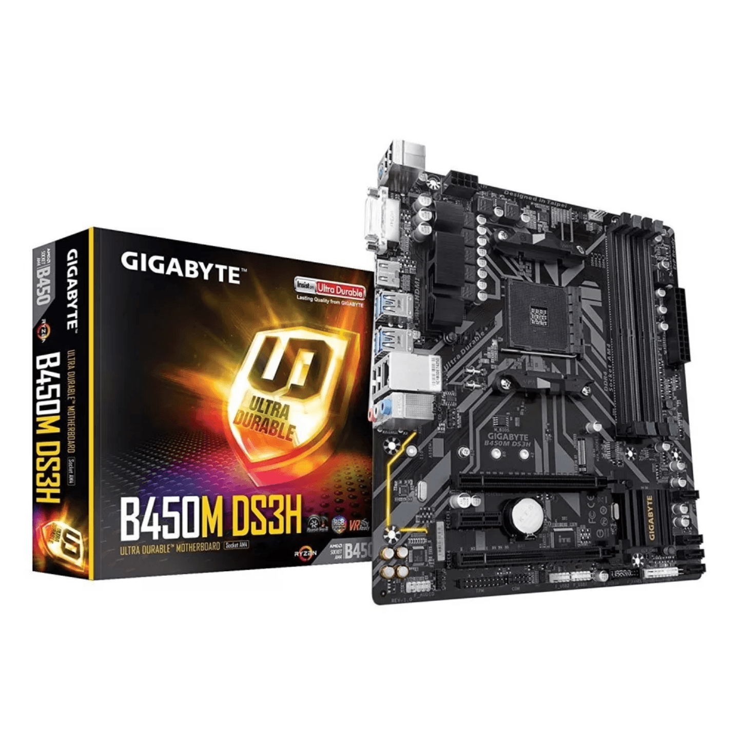 Gigabyte B450M DS3H Micro ATX AMD Motherboard - AM4 Socket