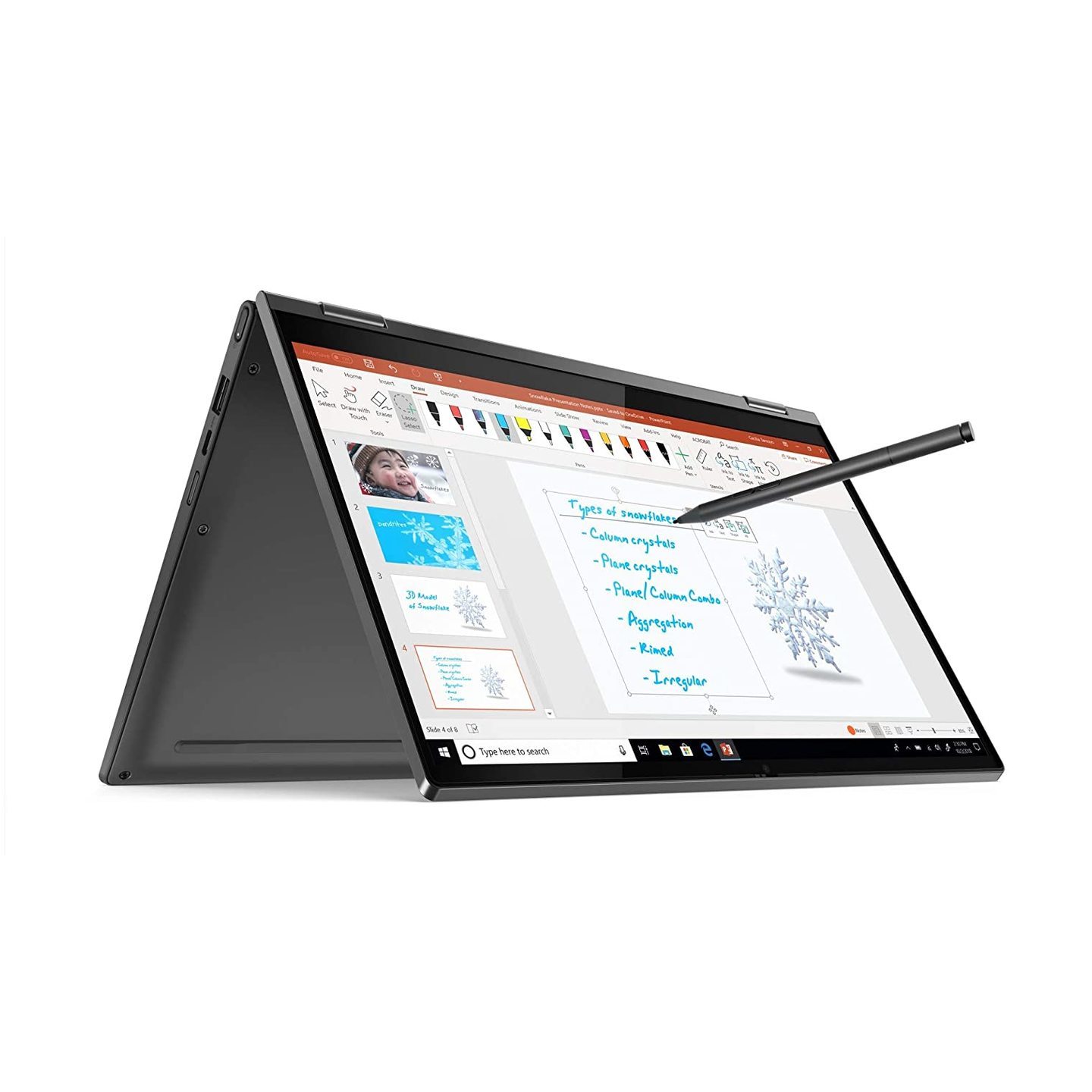 Lenovo Yoga C640 10th Gen Intel Core i5 13.3 inches FHD IPS 8GB/512GB SSD/Windows 10/MS Office/Backlit Keyboard/Fingerprint Reader 2-in-1 Touchscreen Business Laptop (Iron Grey/1.35Kg), 81UE0085IN