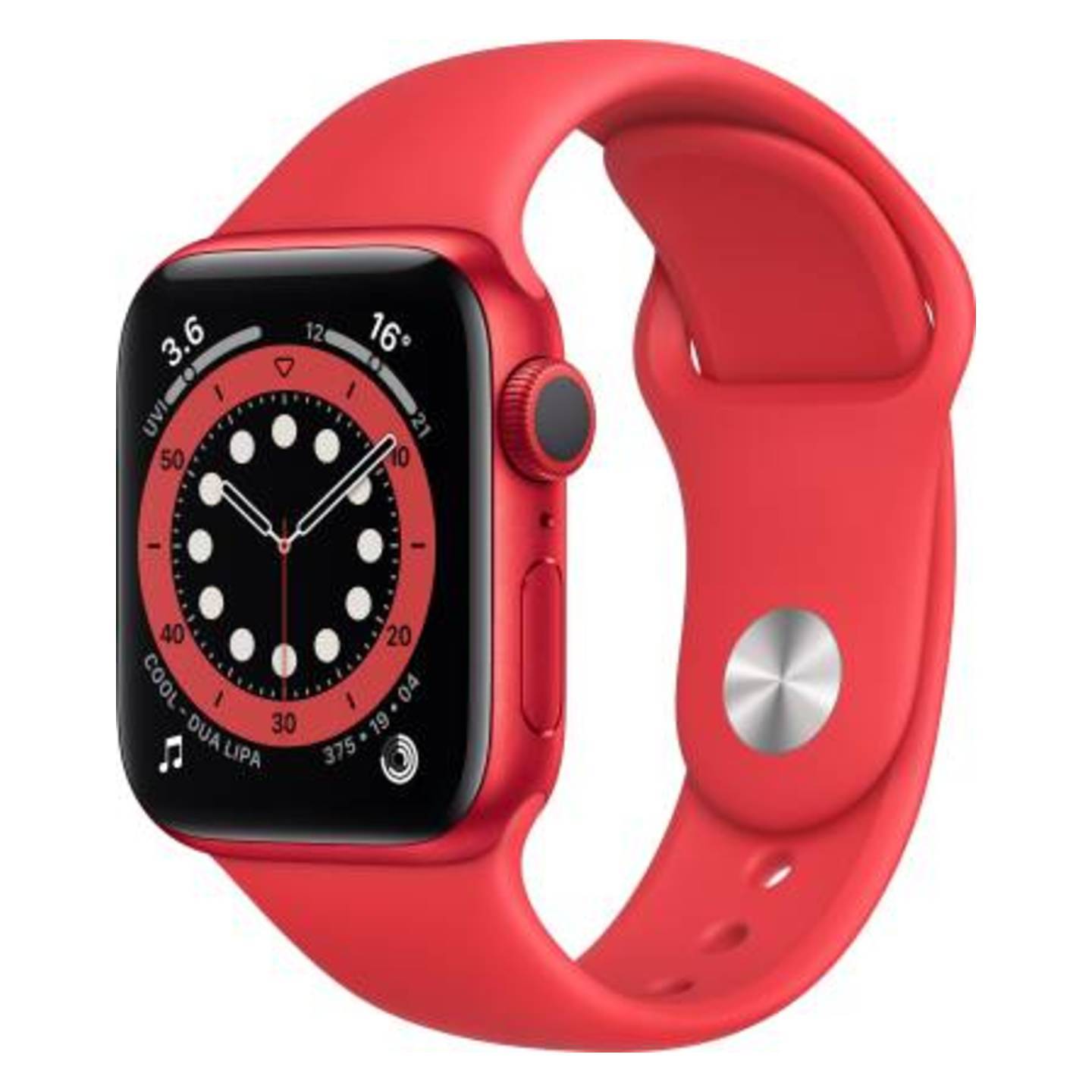 APPLE Watch Series 6 GPS + Cellular M06R3HN/A 40 mm Red Aluminium Case With Product  Sport Band  (Regular)