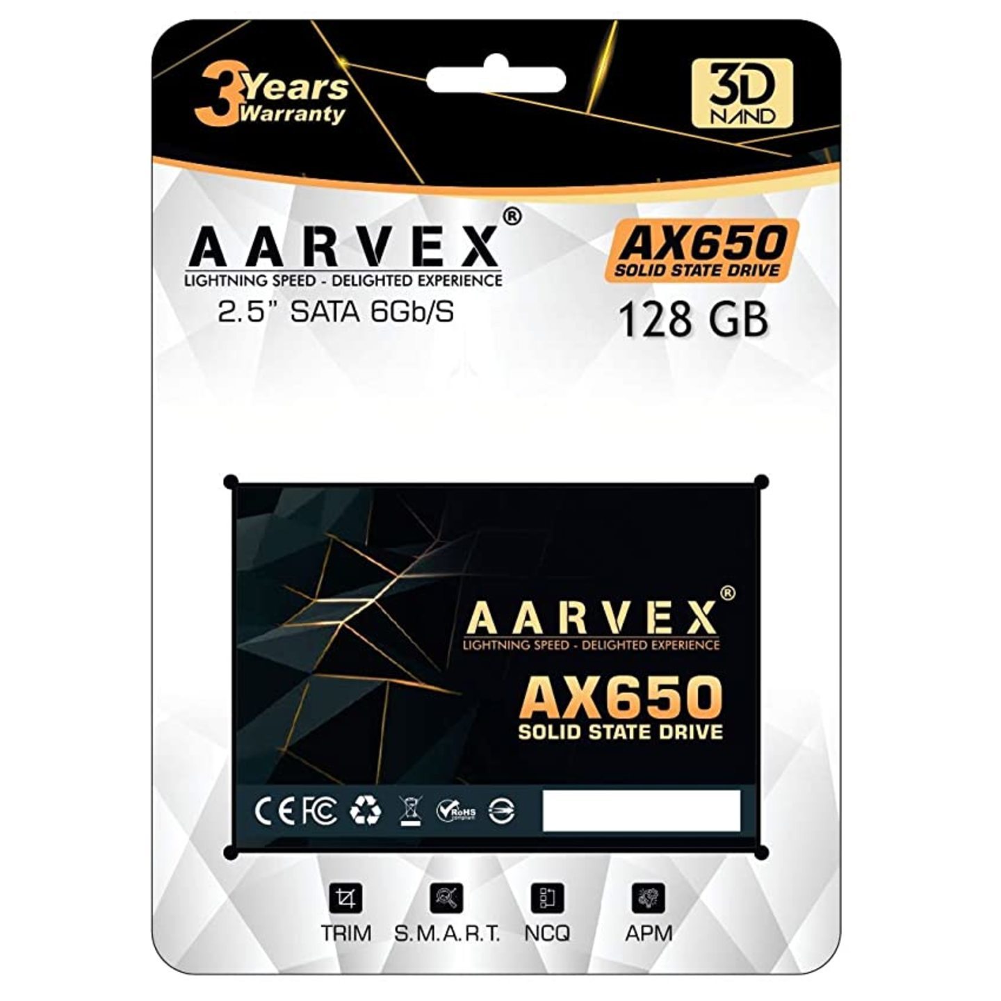 AARVEX AX650 2.5 SATA III SSD 6GB/S 128 GB