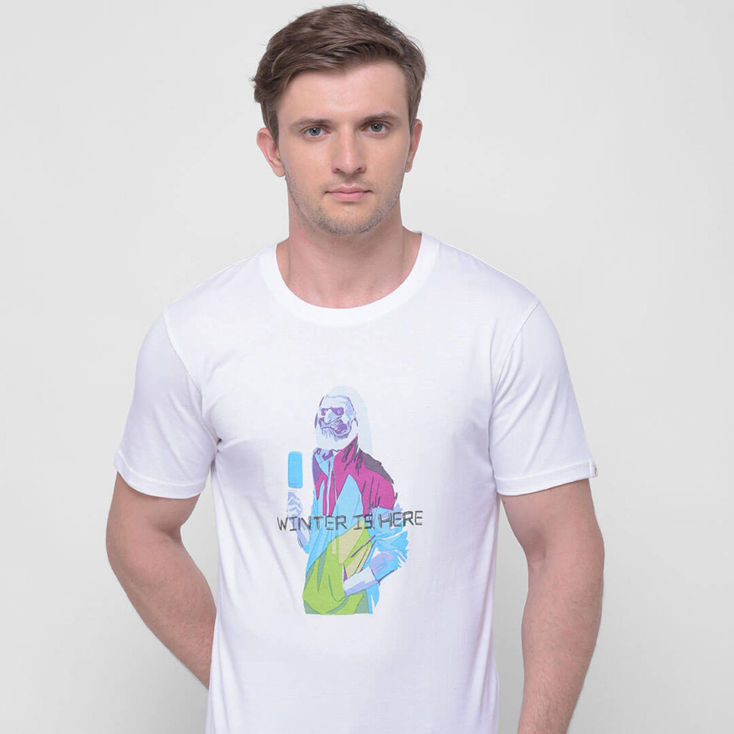 Pulp  Organic T-Shirt  Skin and Environment Friendly Tee  White  Winter Is Here