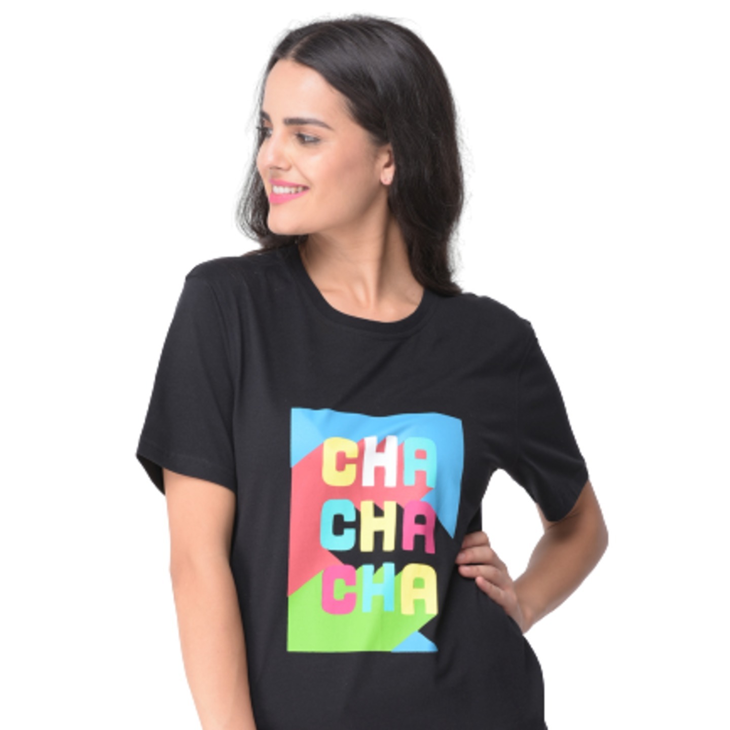 Organic T-Shirt  Skin and Environment Friendly Tee  Black  Cha Cha Cha