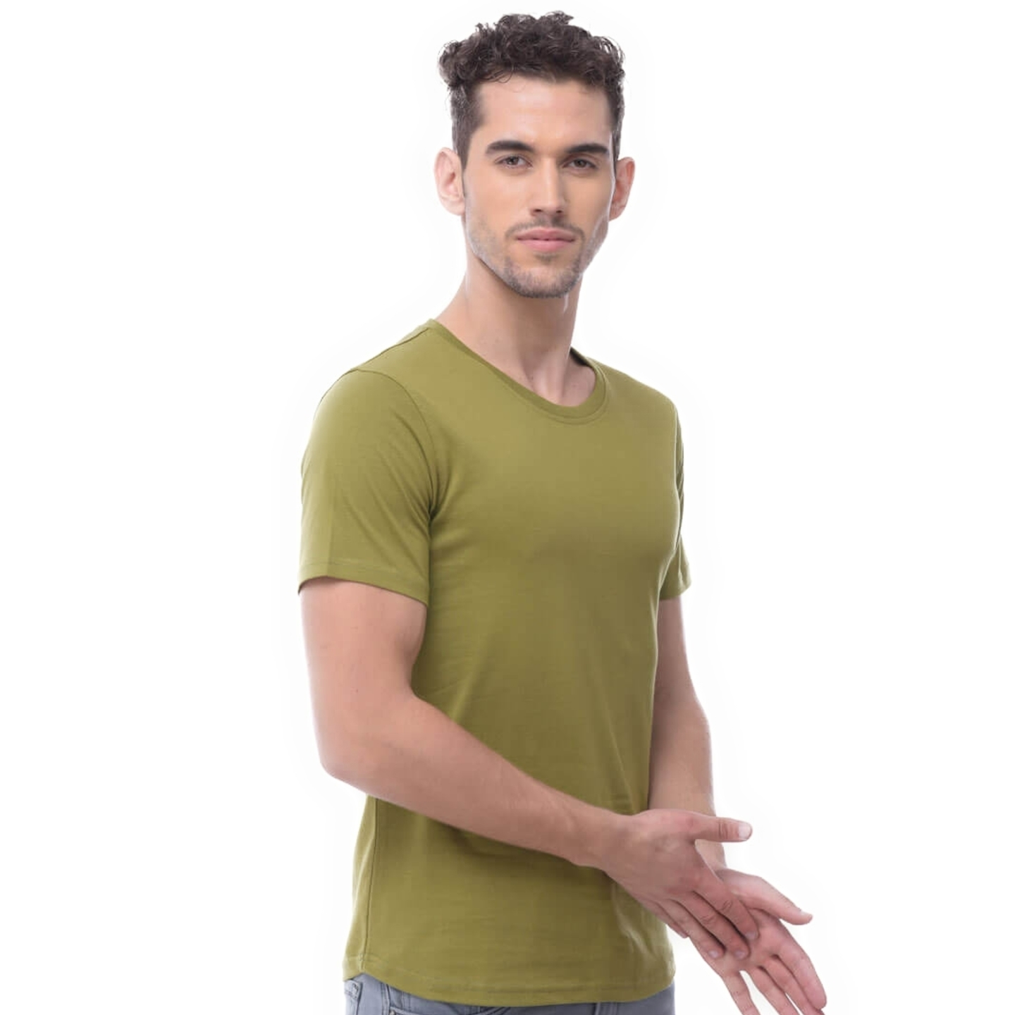 Organic T-Shirt  Skin and Environment Friendly Tee  Olive  Classic Solid Tee