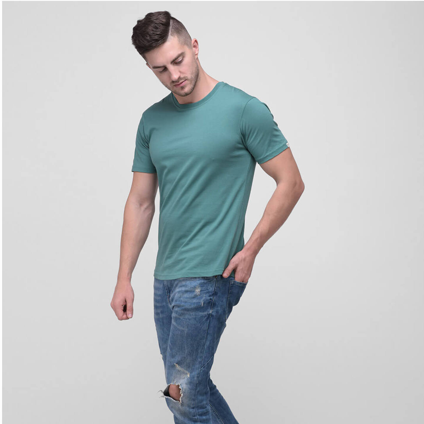 Organic T-Shirt  Skin and Environment Friendly Tee  Green  Classic Solid Tee