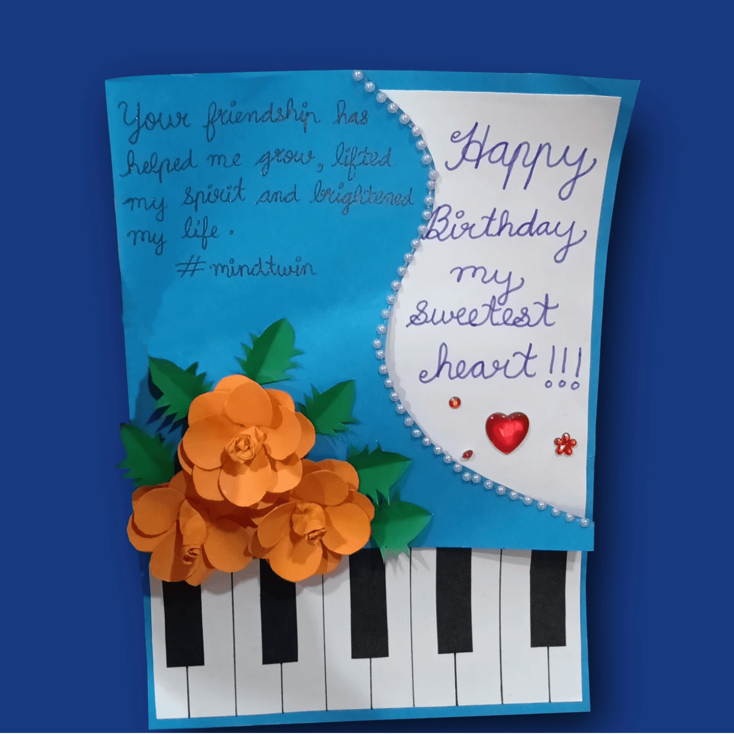 Piano themed Birthday Card