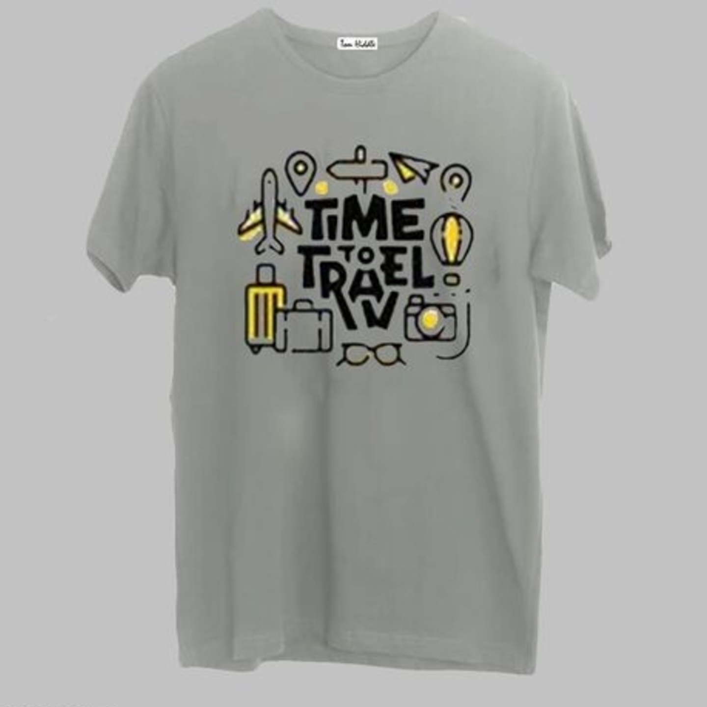 Time To Travel Printed Half Sleeve T-Shirt For Men