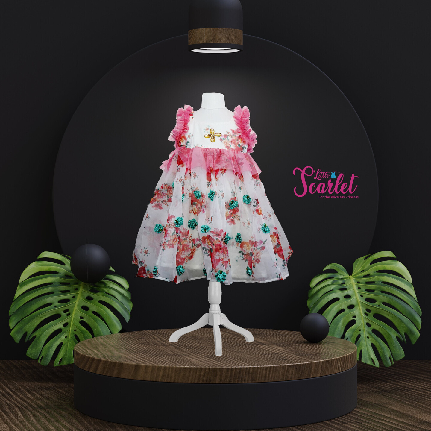 LS-0025 - Floral Organza Frock