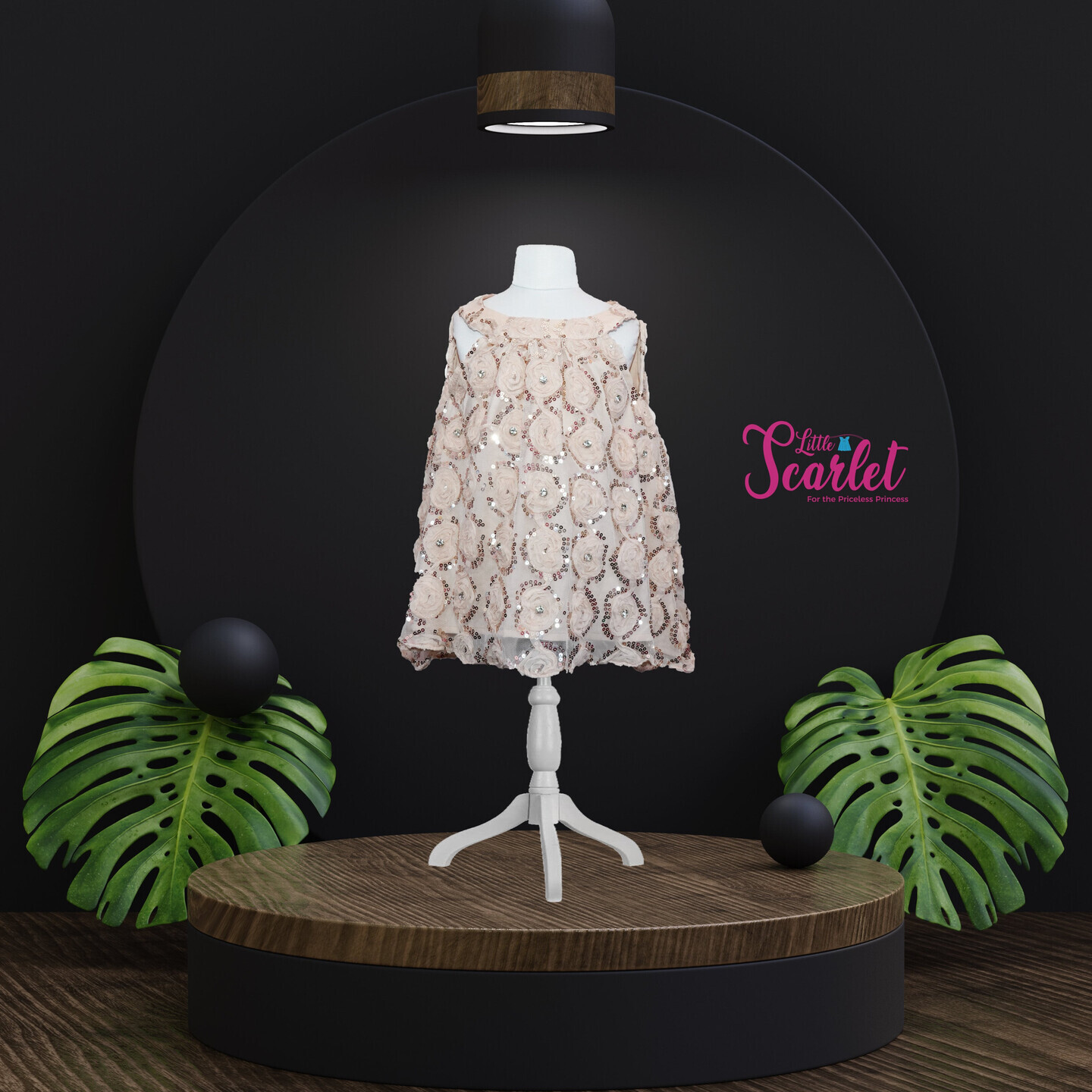 LS-0039 - Pink Lace Dress