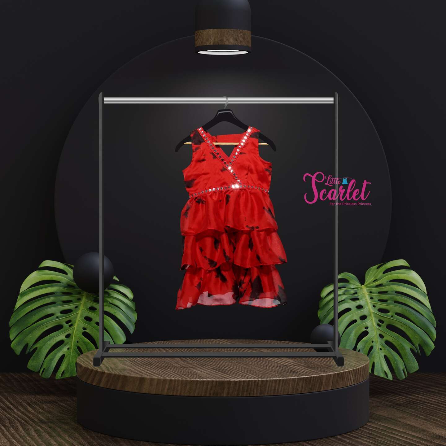 LS-0086 - Three Tiered Red Frock