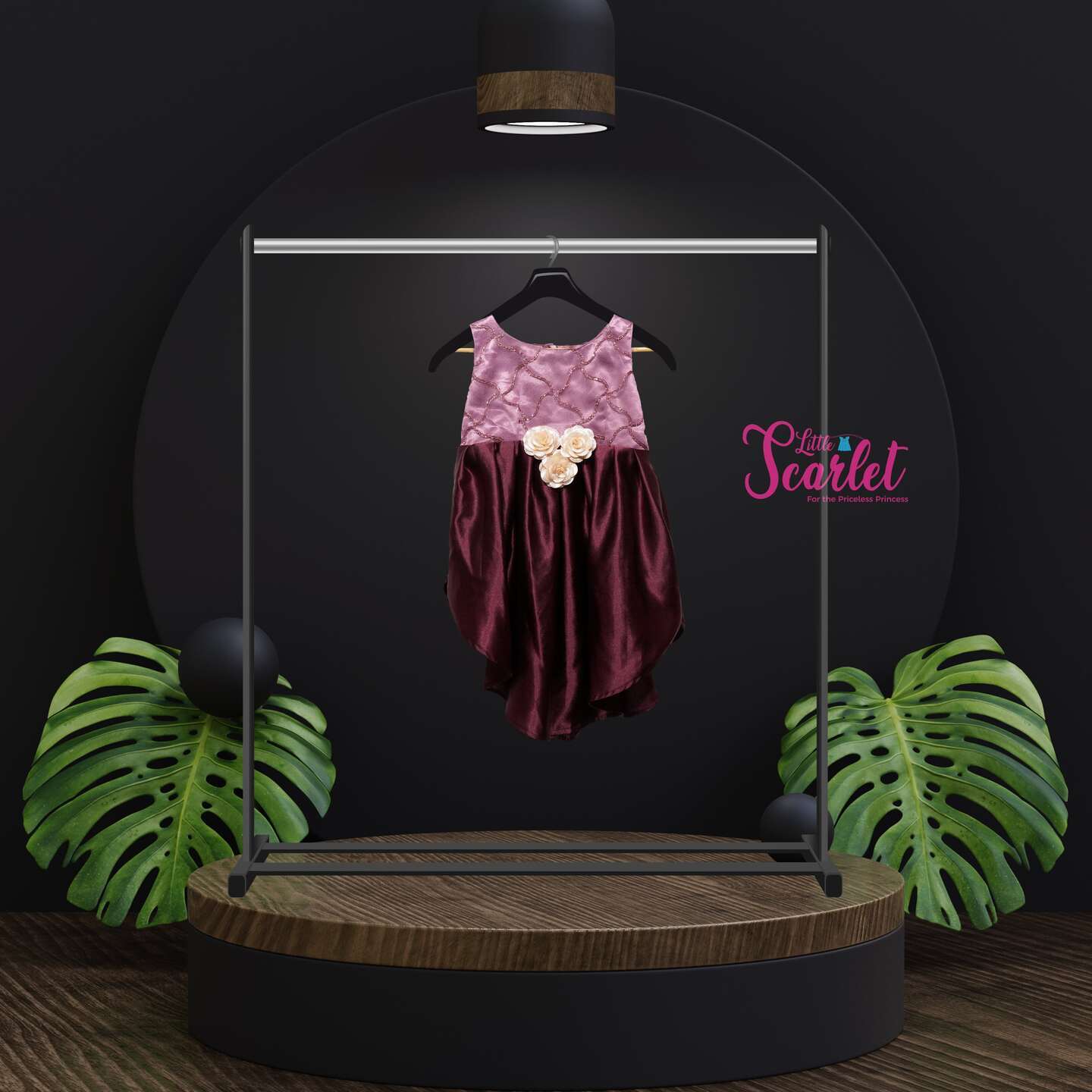 LS-0083 - Fancy Shimmer And Satin Frock