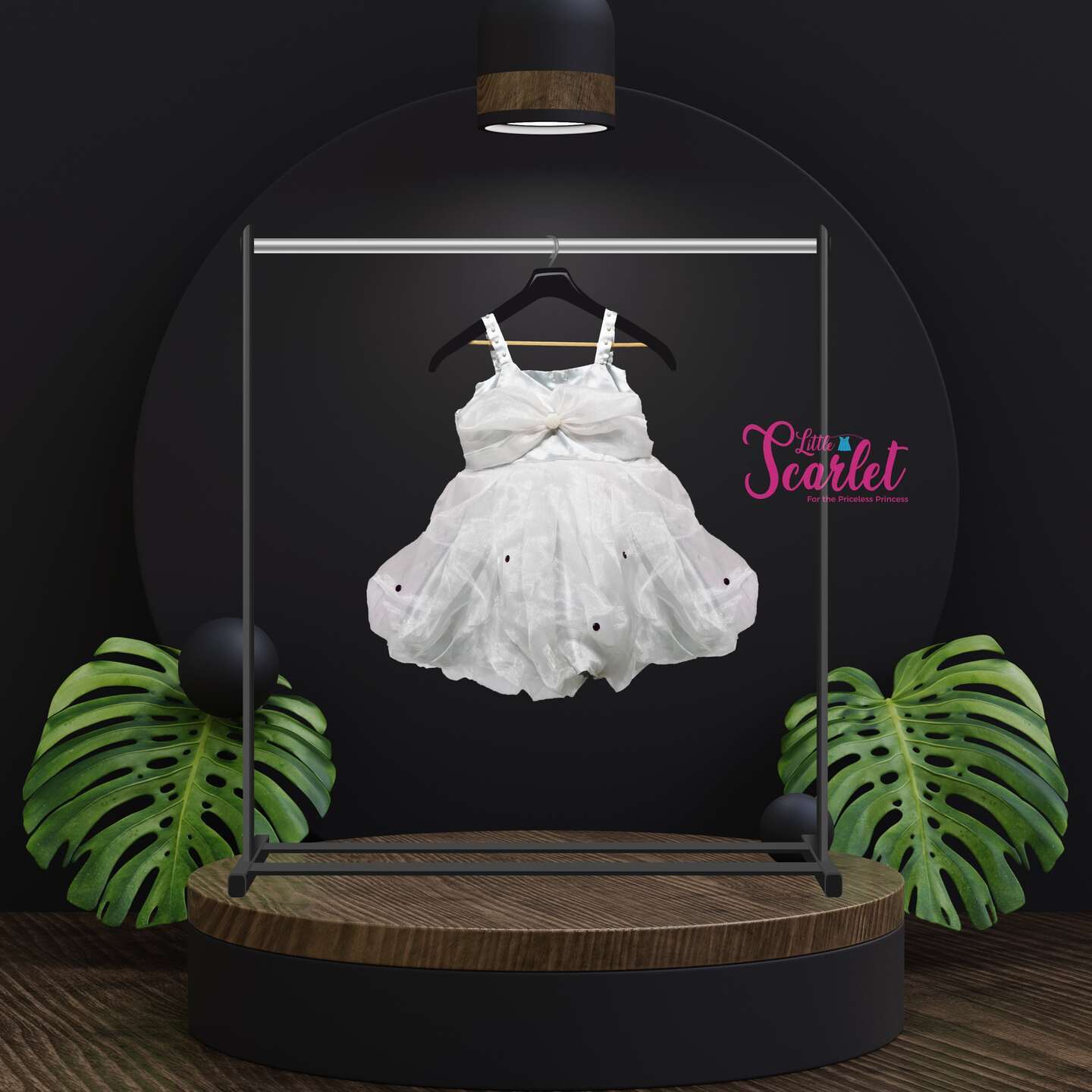 LS-0090 - White Organza Frock