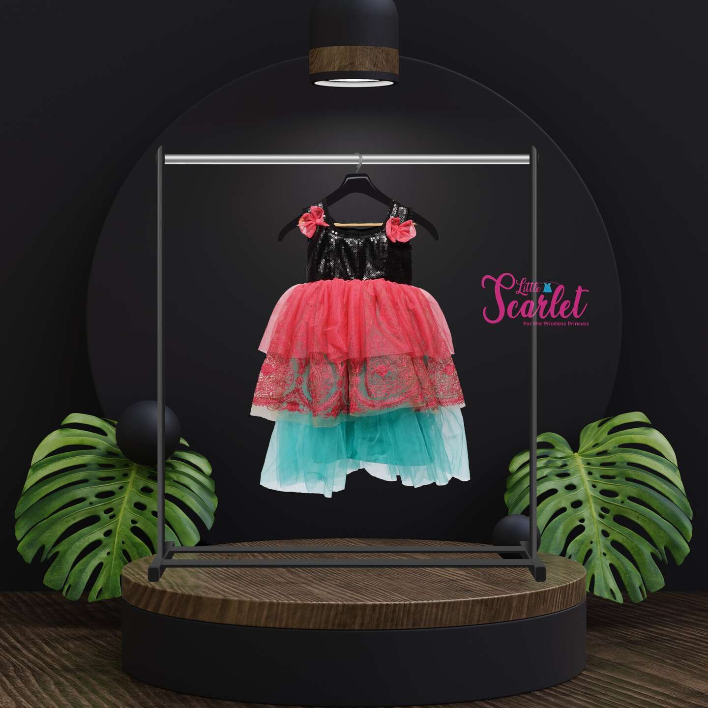 LS-0091 - Three Tiered Multi Colour Frock